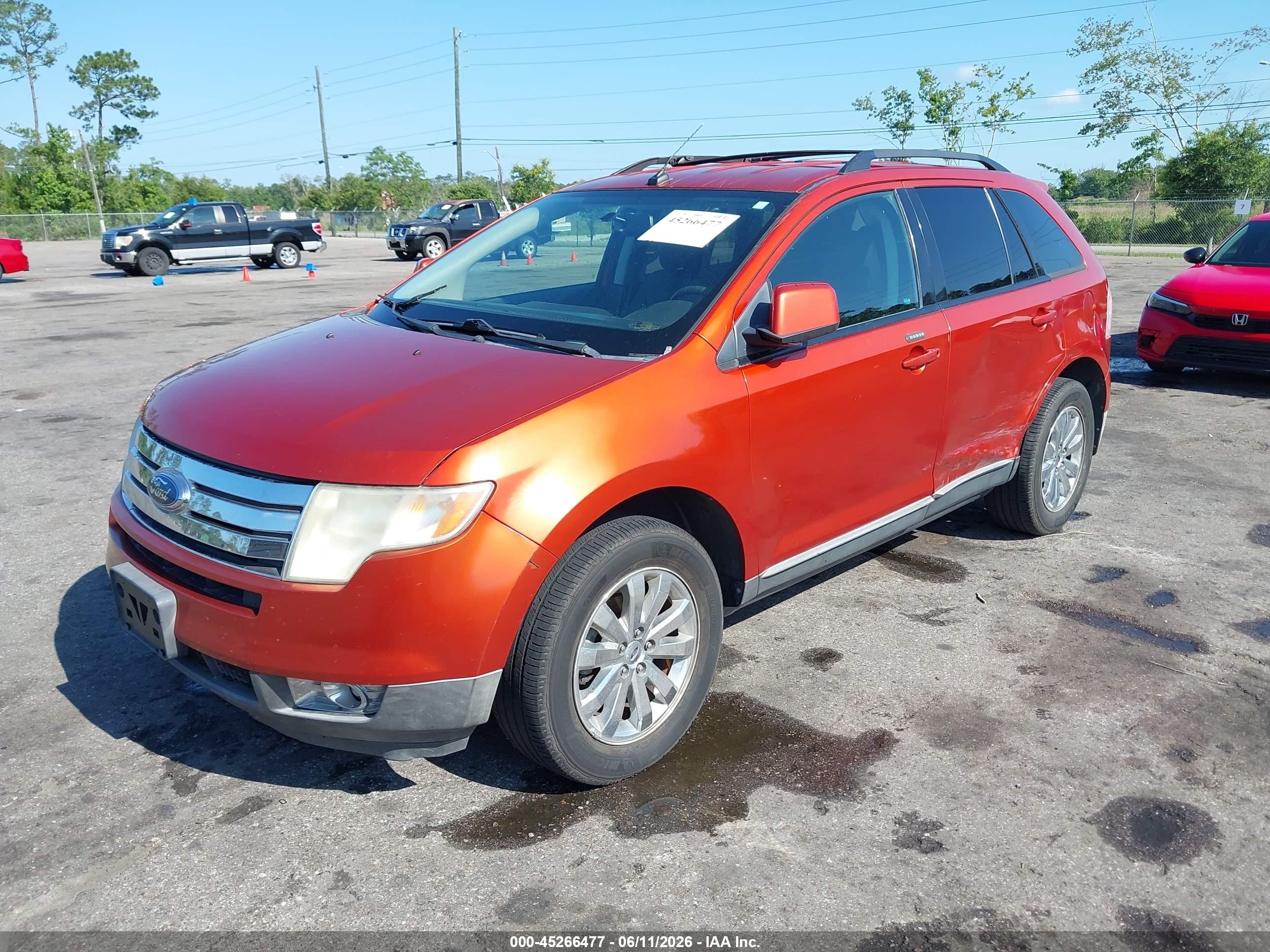 2008 Ford Edge Sel Orange vin: 2FMDK38C98BB48245