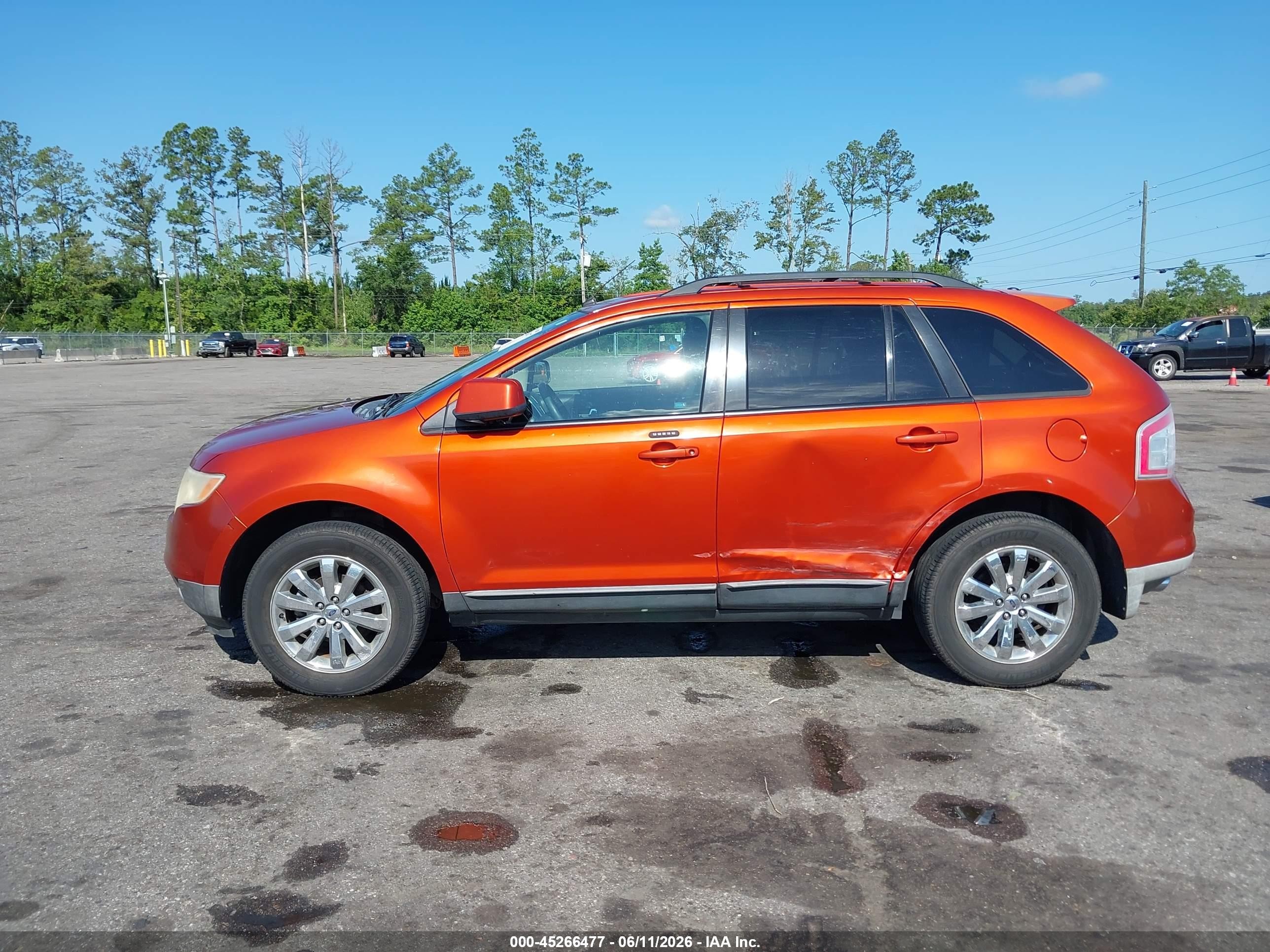 2008 Ford Edge Sel Orange vin: 2FMDK38C98BB48245