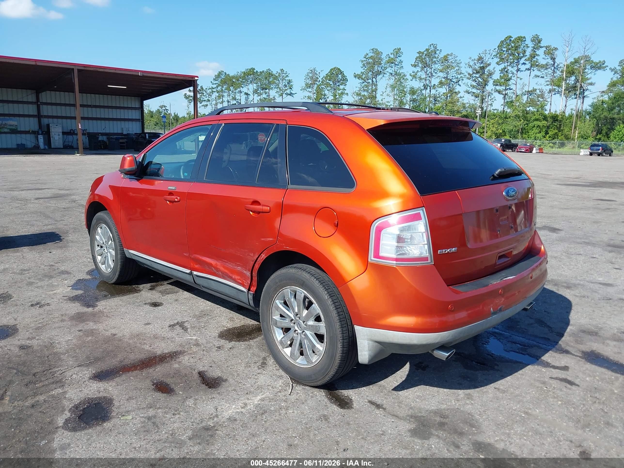 2008 Ford Edge Sel Orange vin: 2FMDK38C98BB48245