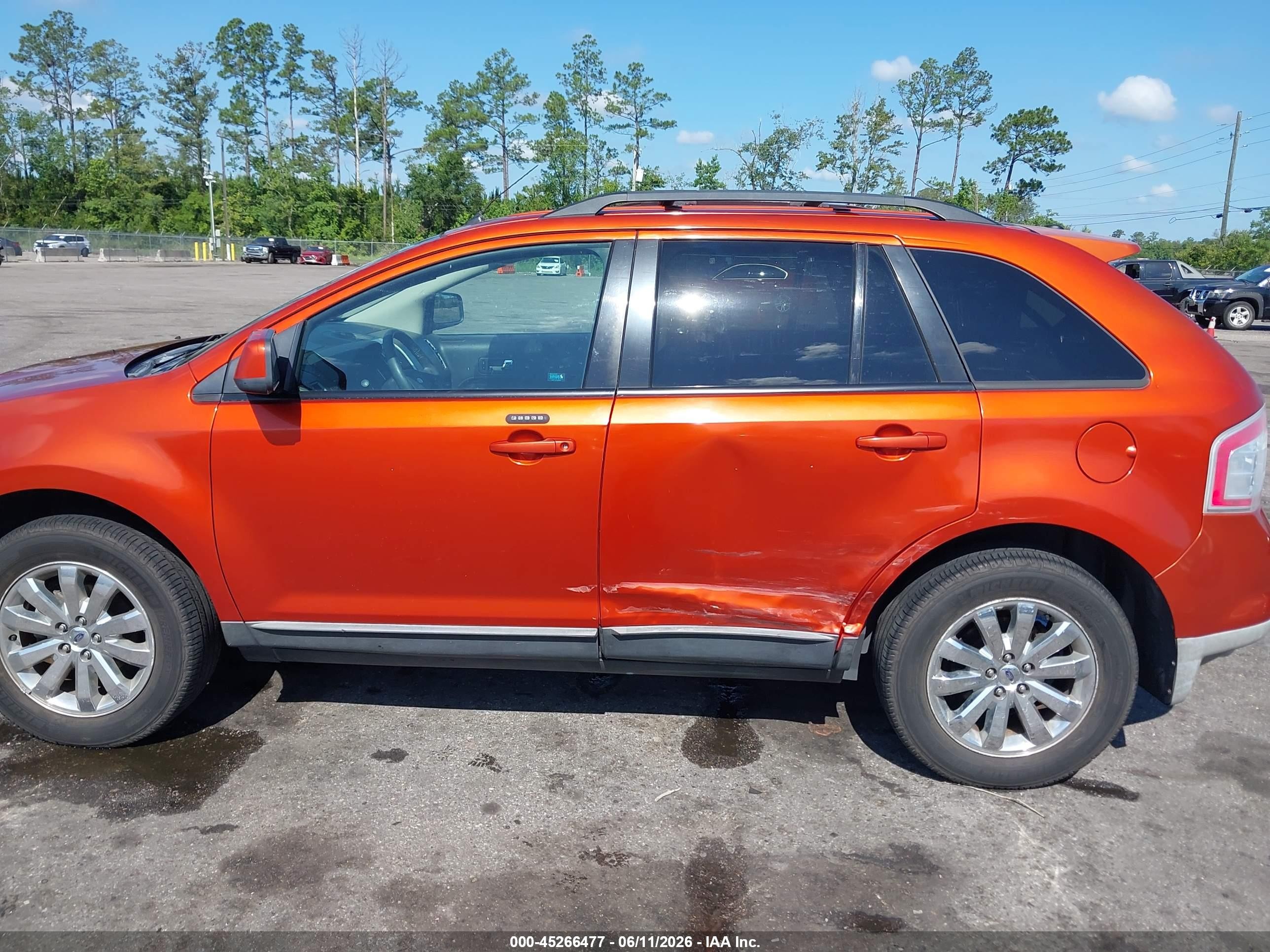 2008 Ford Edge Sel Orange vin: 2FMDK38C98BB48245