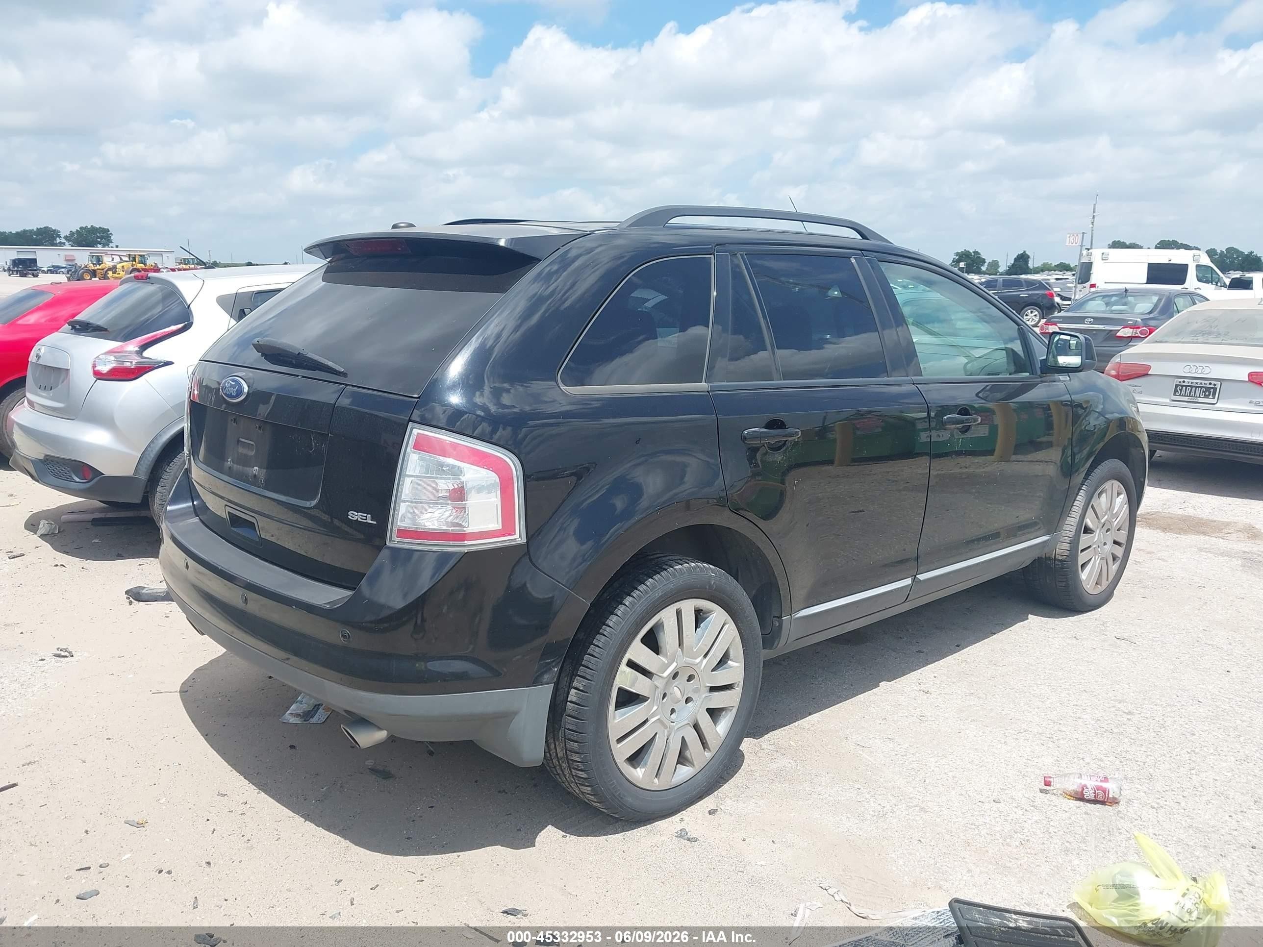 2009 Ford Edge Sel Black vin: 2FMDK38C99BA96987