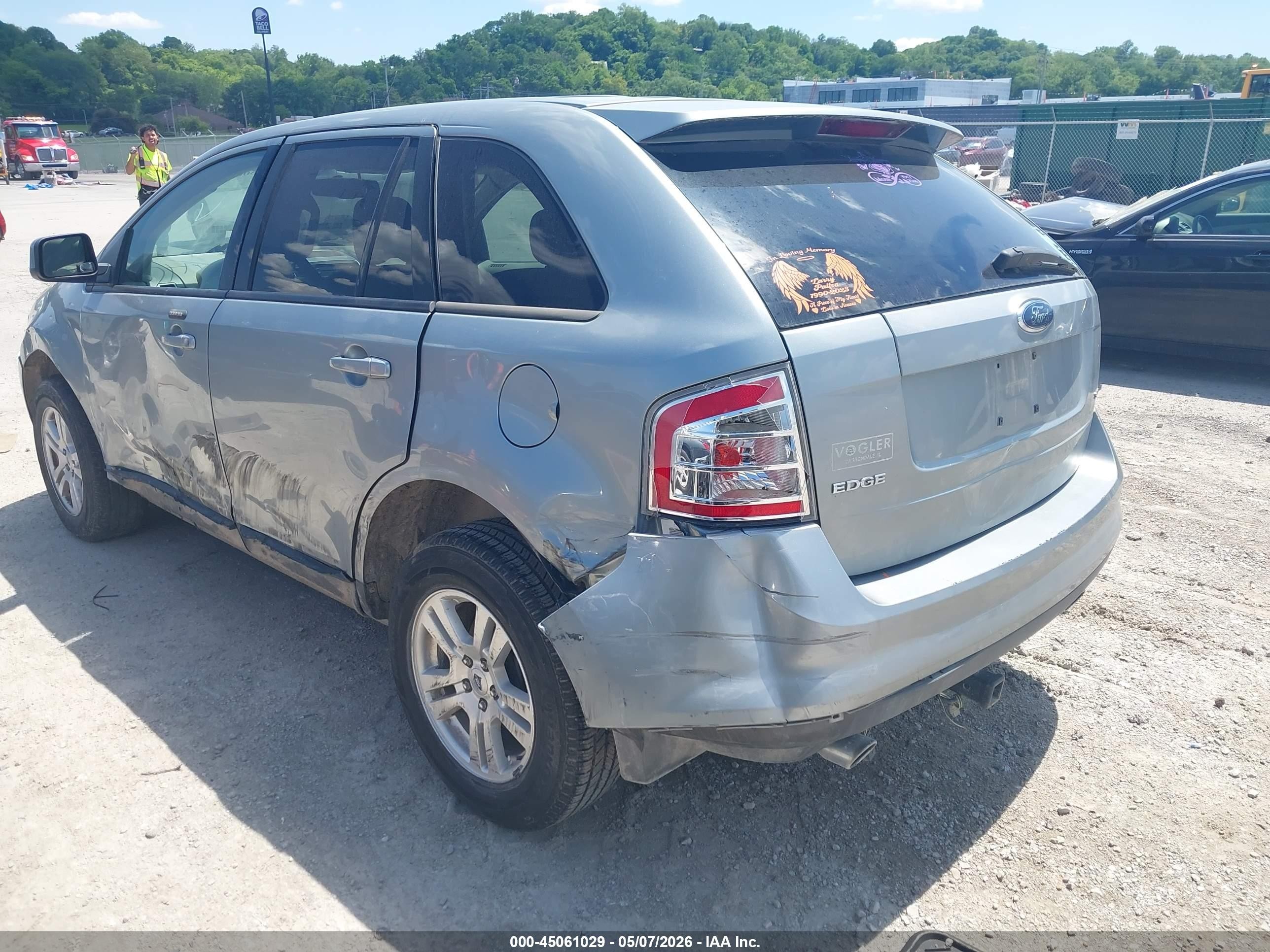 2007 Ford Edge Sel Silver vin: 2FMDK38CX7BA50209