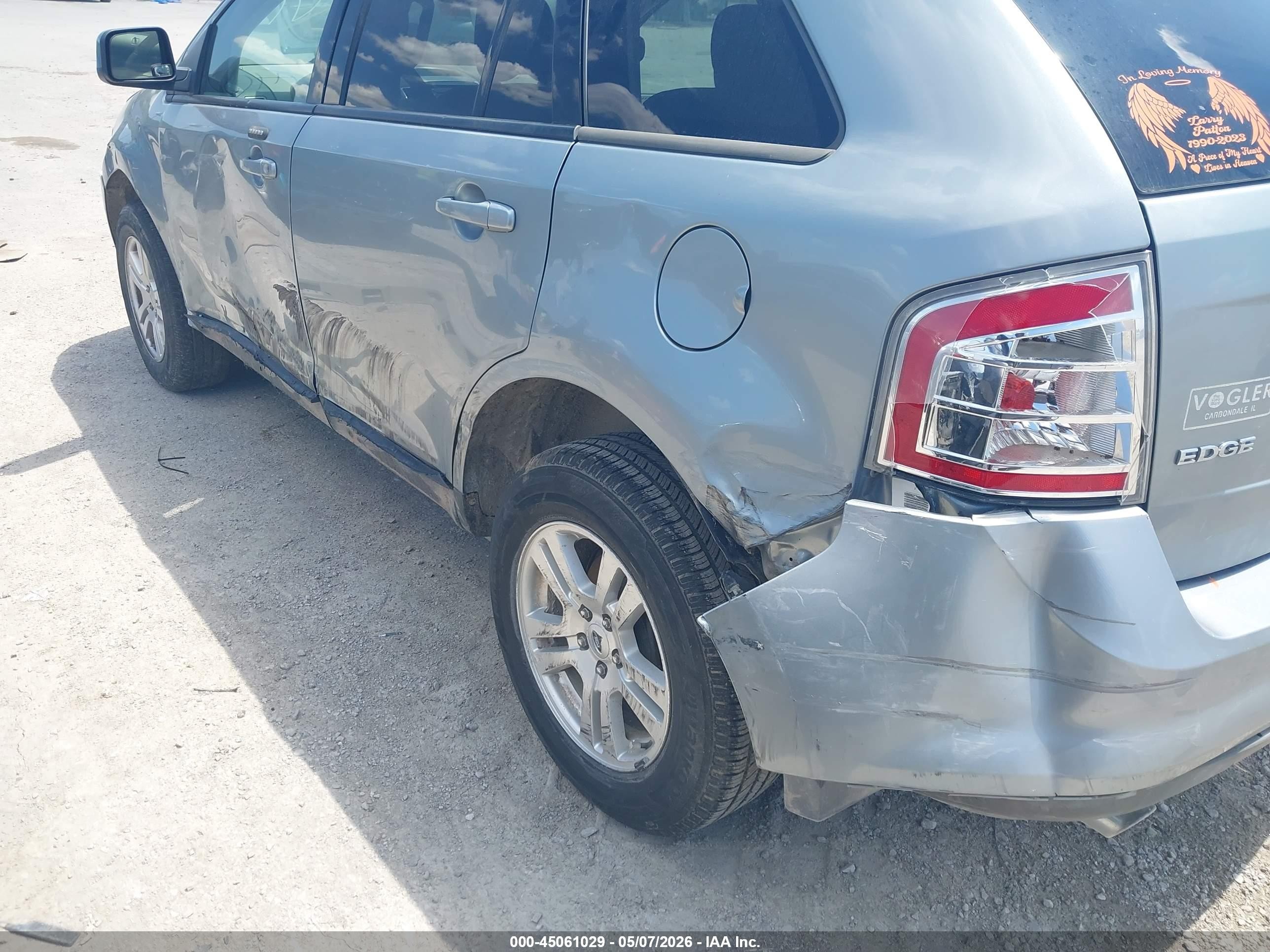 2007 Ford Edge Sel Silver vin: 2FMDK38CX7BA50209