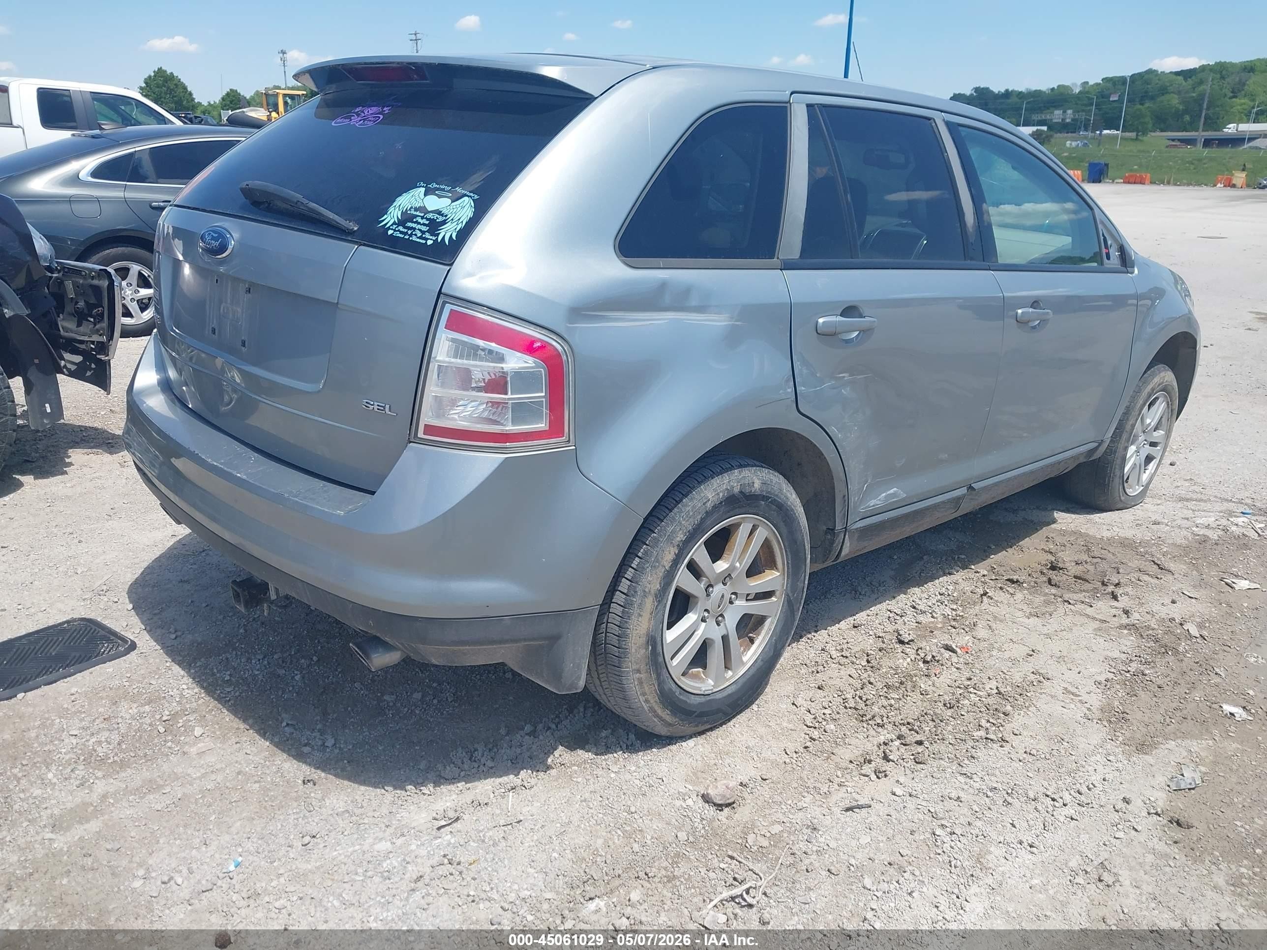 2007 Ford Edge Sel Silver vin: 2FMDK38CX7BA50209
