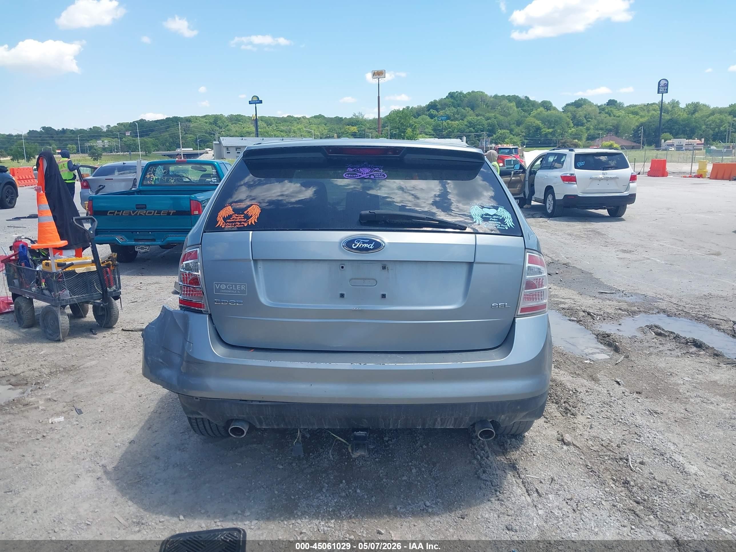 2007 Ford Edge Sel Silver vin: 2FMDK38CX7BA50209