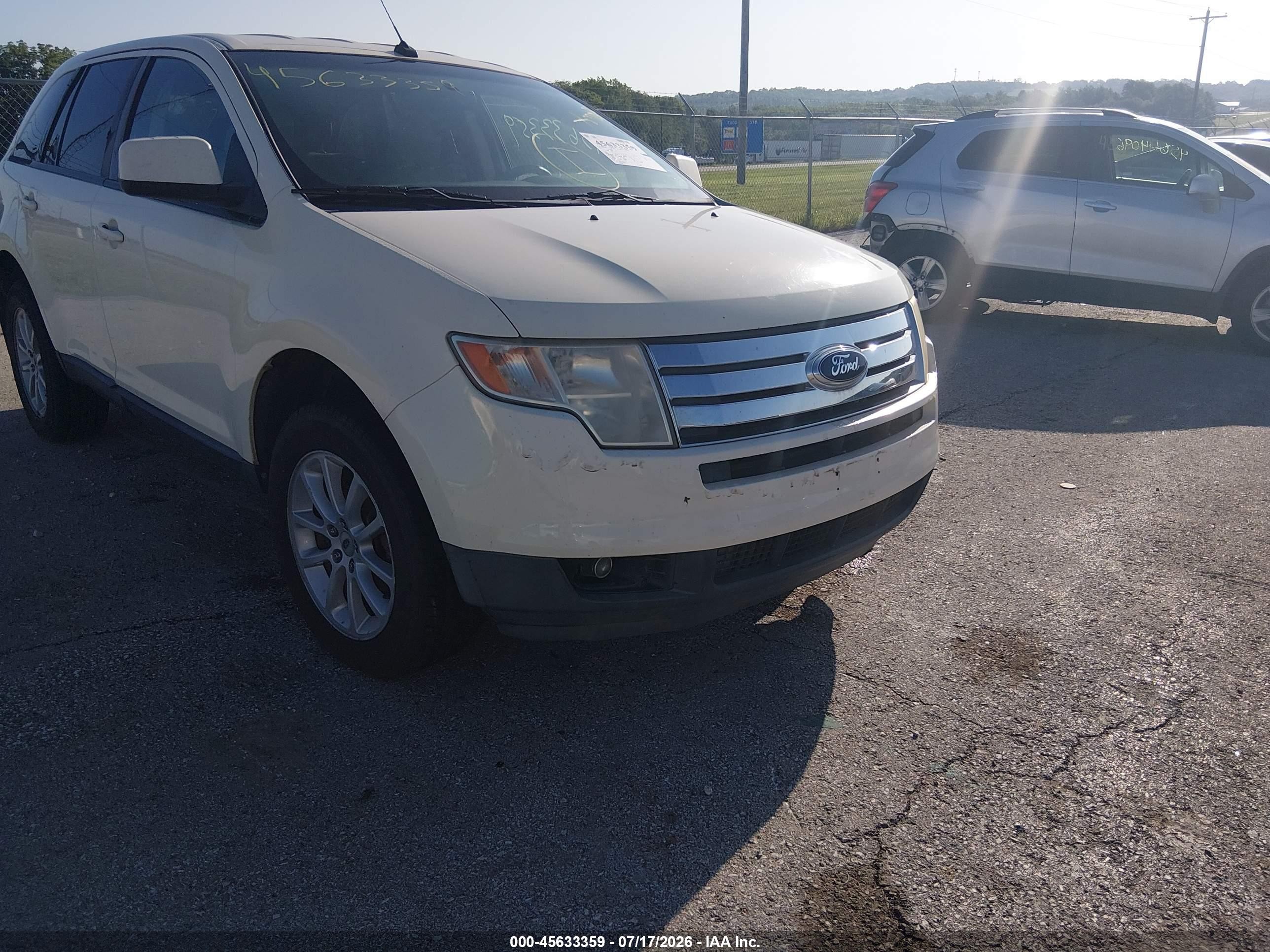 2007 Ford Edge Sel Белый vin: 2FMDK38CX7BA52879