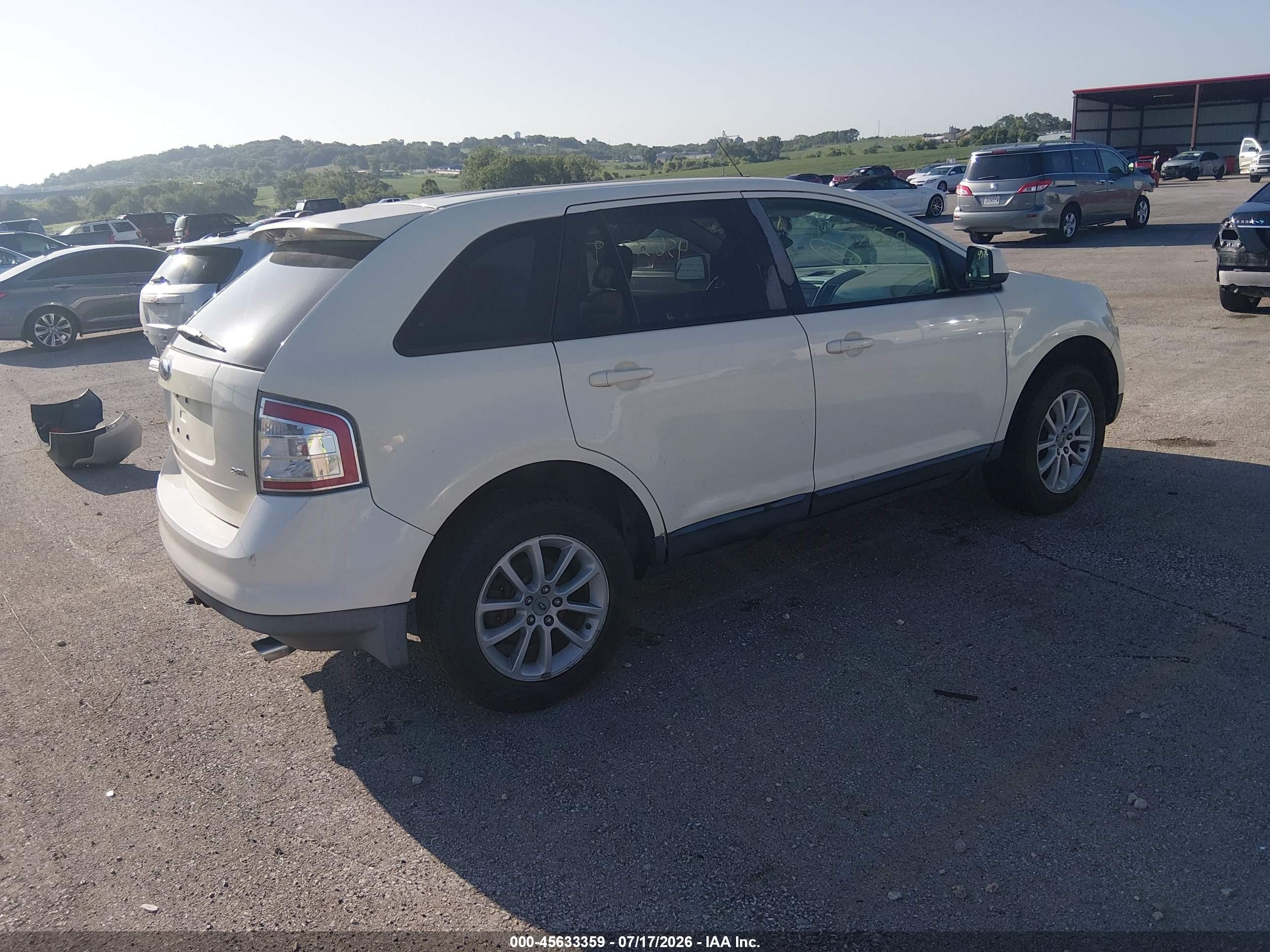 2007 Ford Edge Sel Белый vin: 2FMDK38CX7BA52879