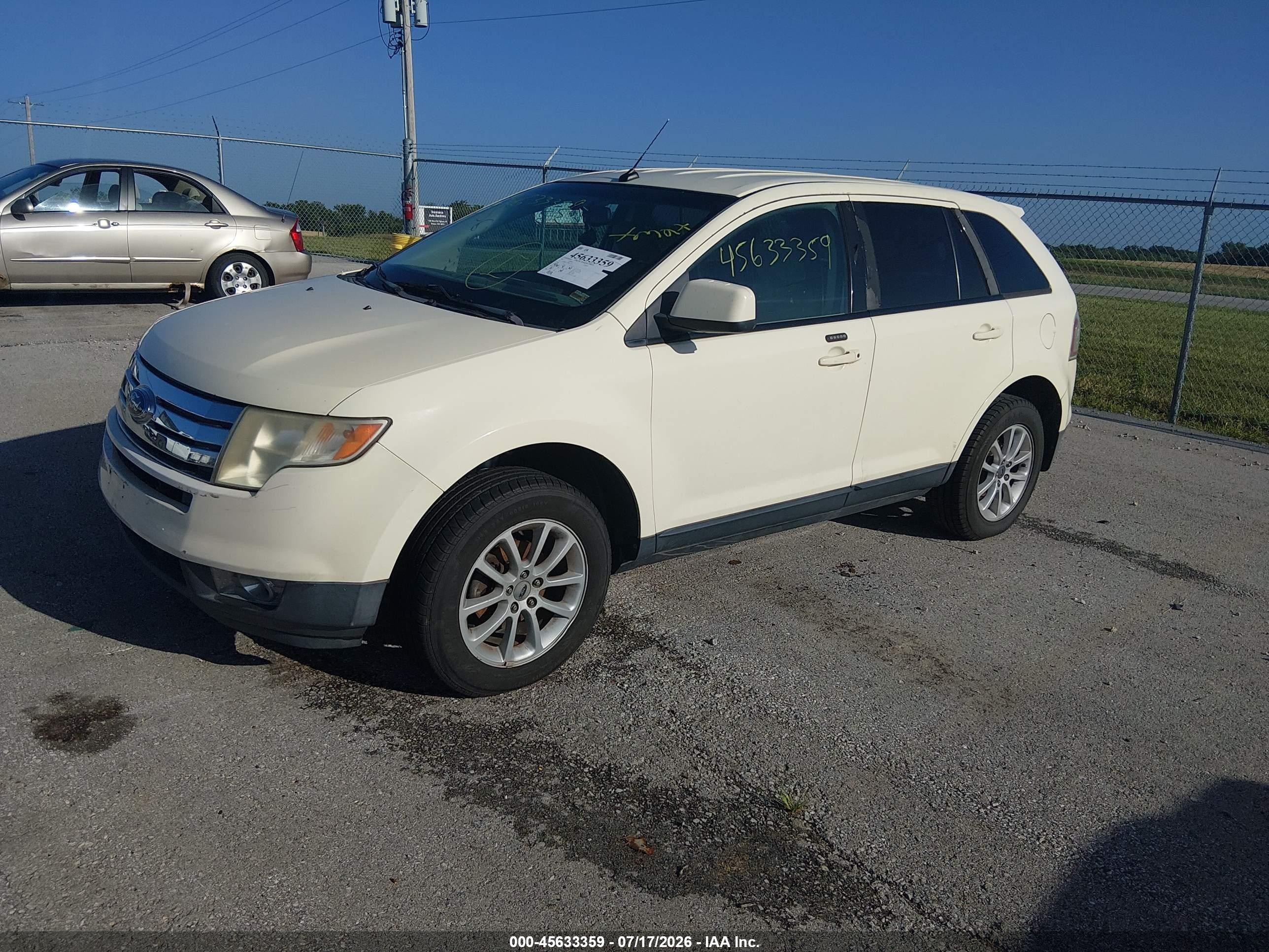2007 Ford Edge Sel Белый vin: 2FMDK38CX7BA52879