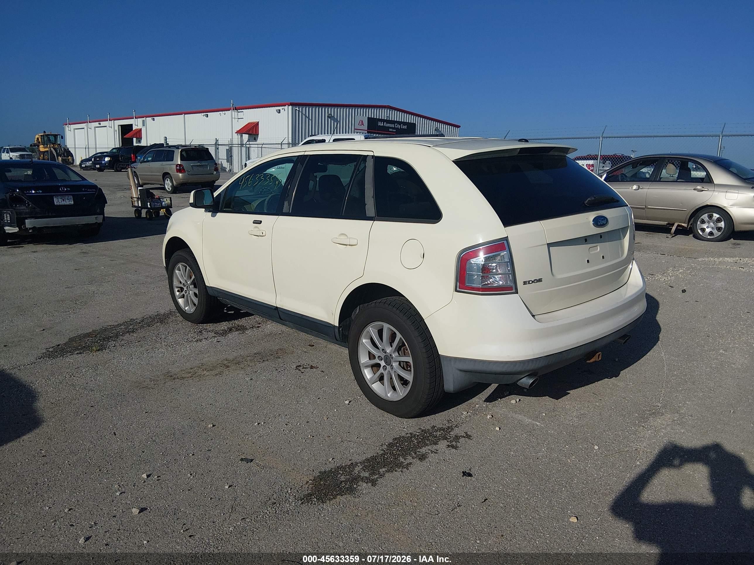 2007 Ford Edge Sel Белый vin: 2FMDK38CX7BA52879
