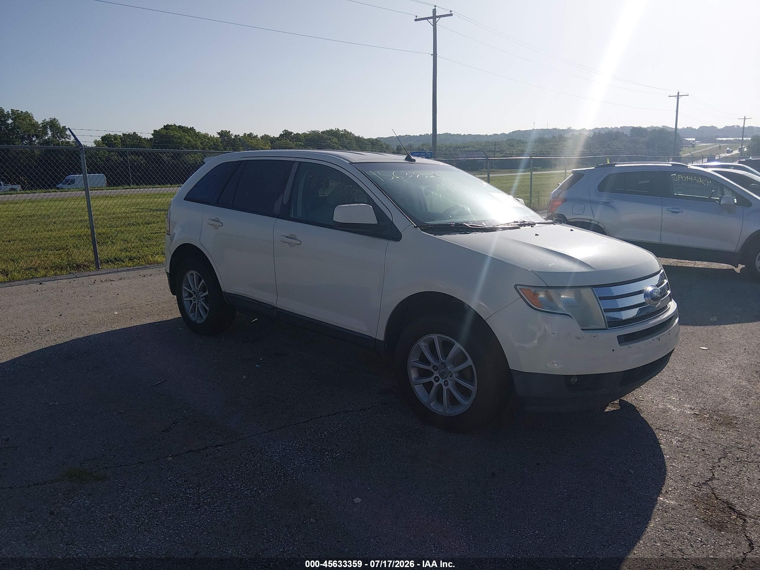 2007 Ford Edge Sel Белый vin: 2FMDK38CX7BA52879