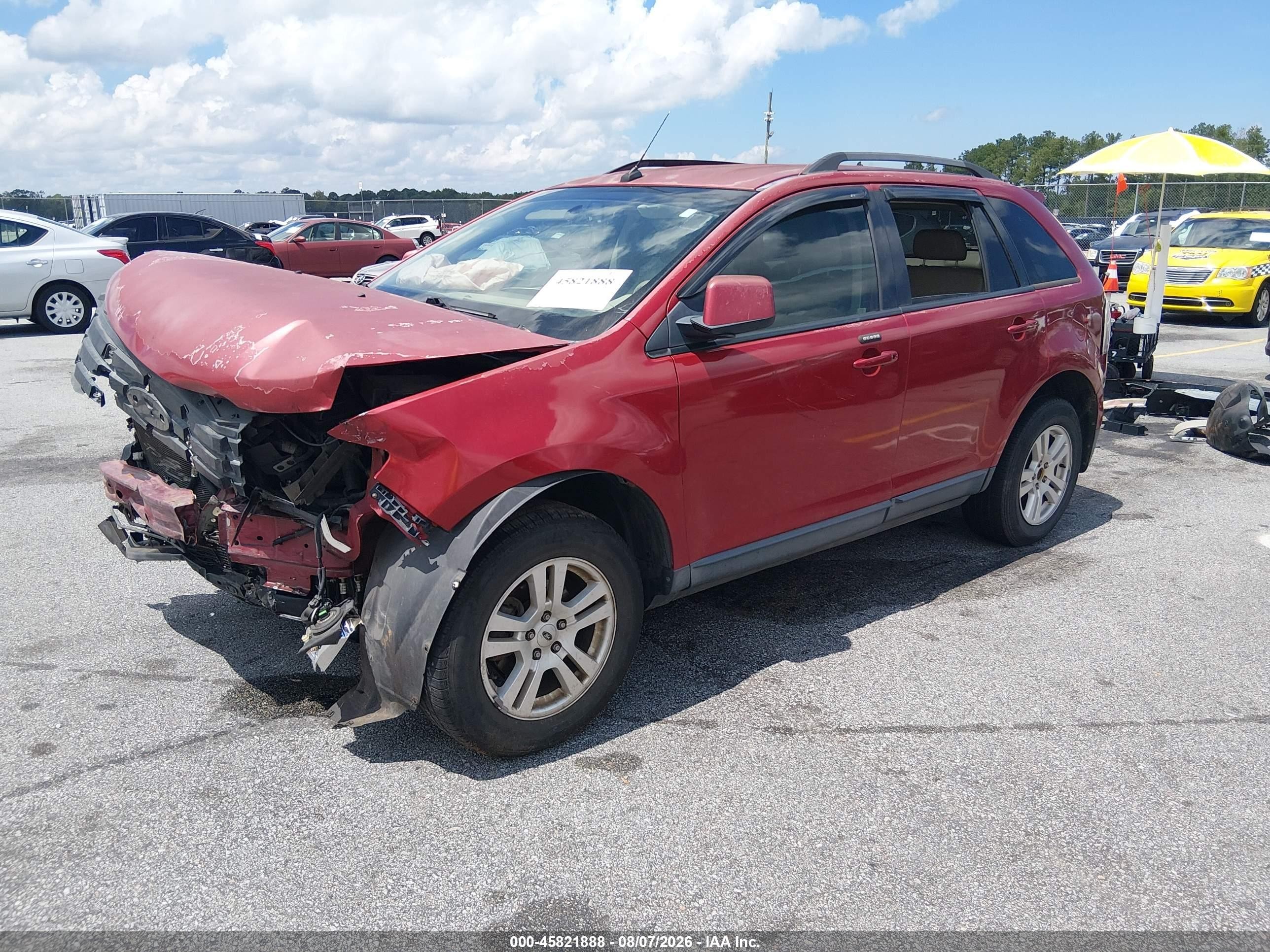 2007 Ford Edge Sel Красный vin: 2FMDK38CX7BA75417
