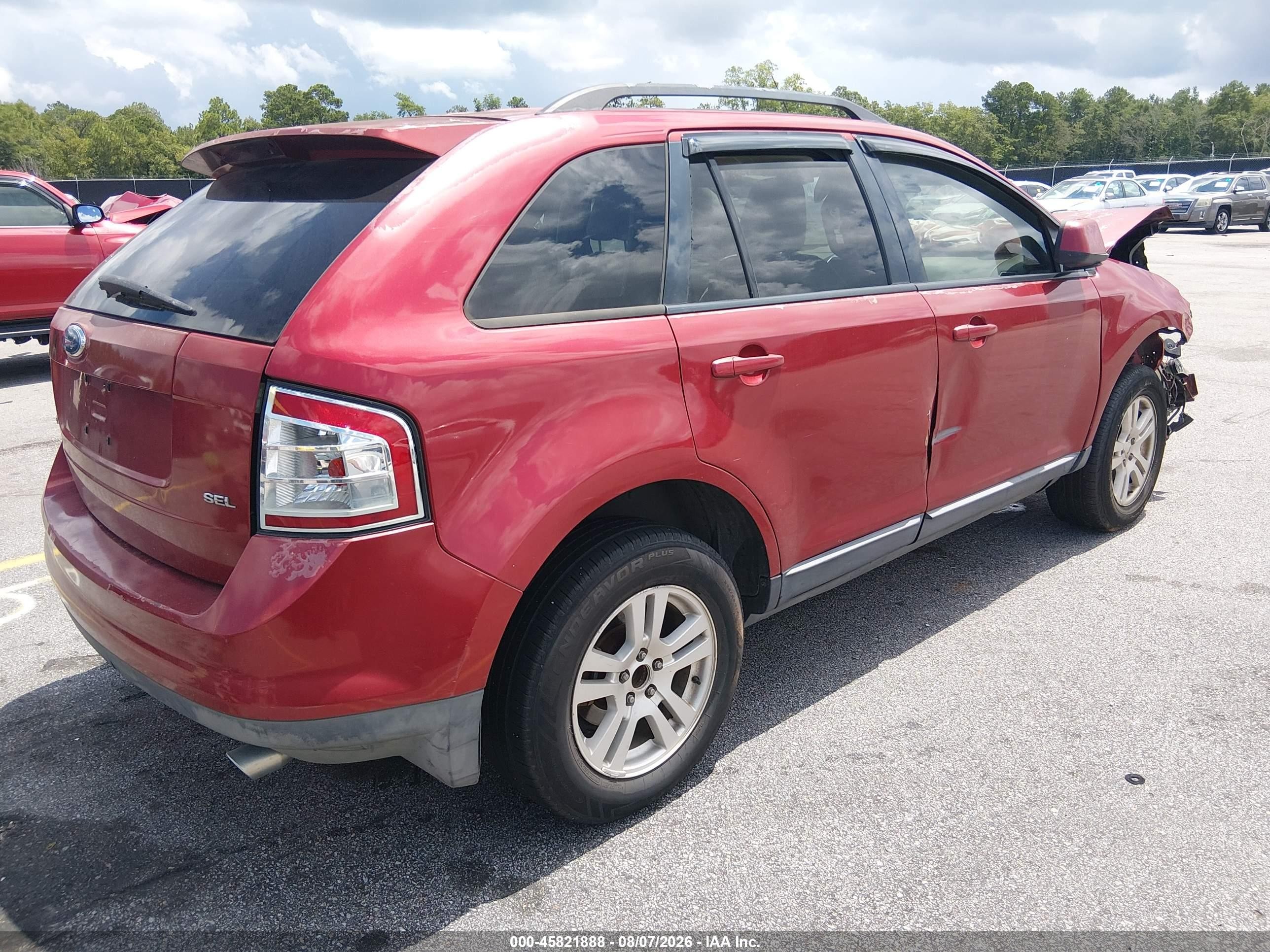 2007 Ford Edge Sel Красный vin: 2FMDK38CX7BA75417