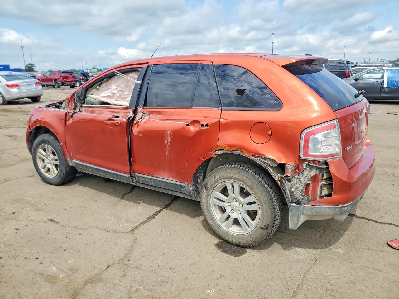 2007 Ford Edge Sel Orange vin: 2FMDK38CX7BB06049