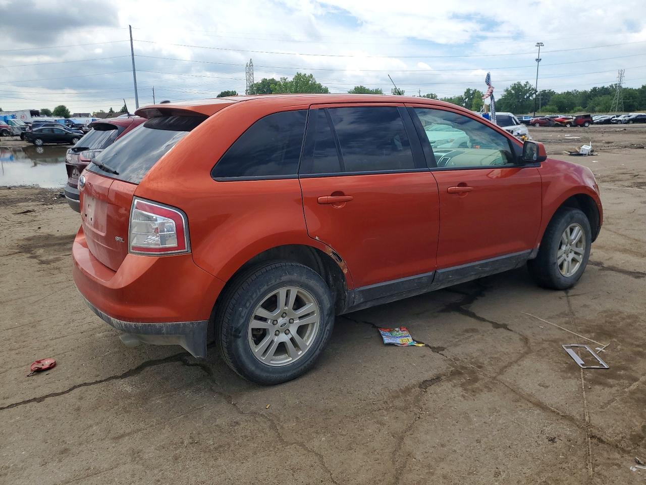 2007 Ford Edge Sel Orange vin: 2FMDK38CX7BB06049