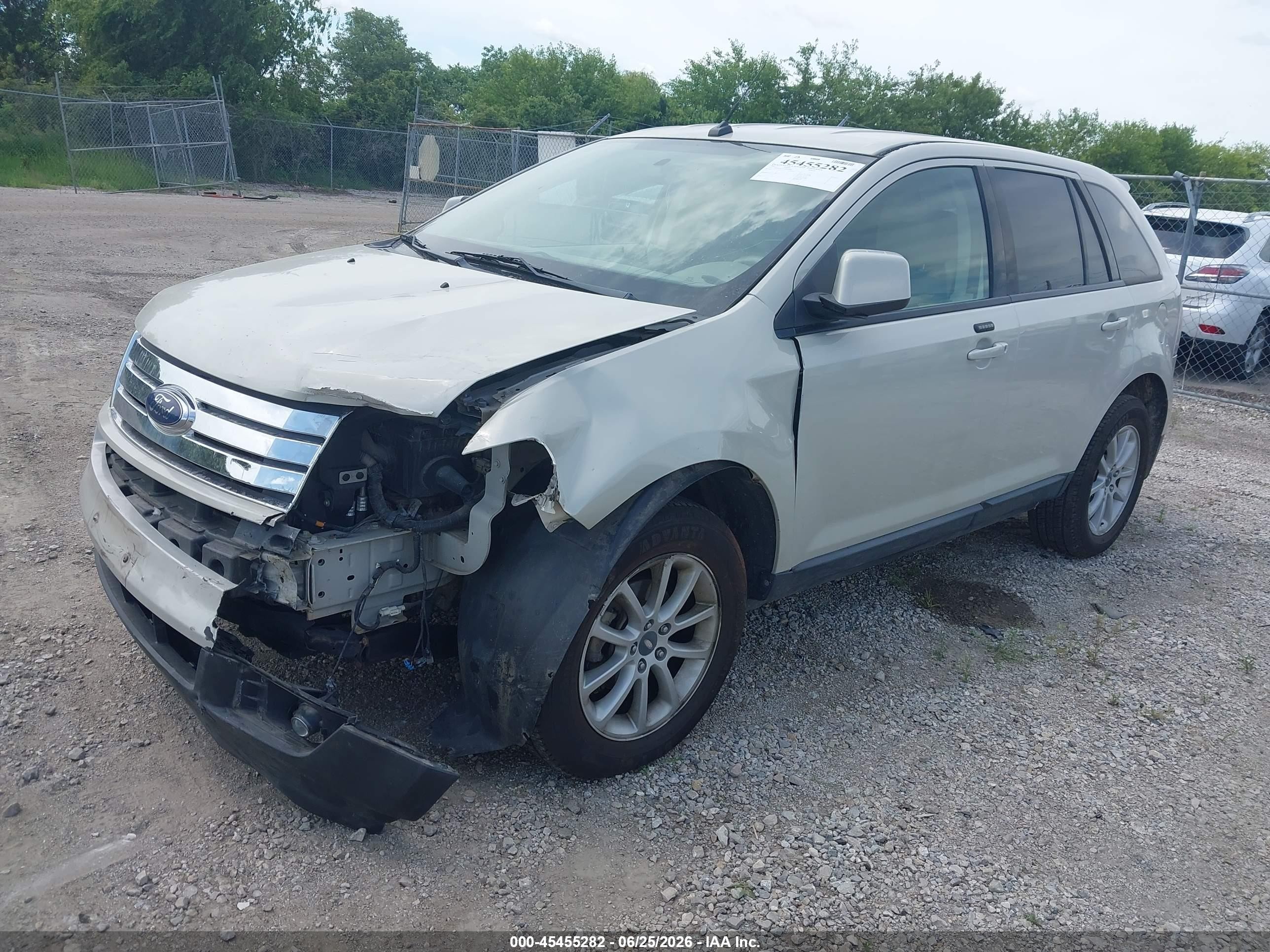 2007 Ford Edge Sel Beige vin: 2FMDK38CX7BB64940