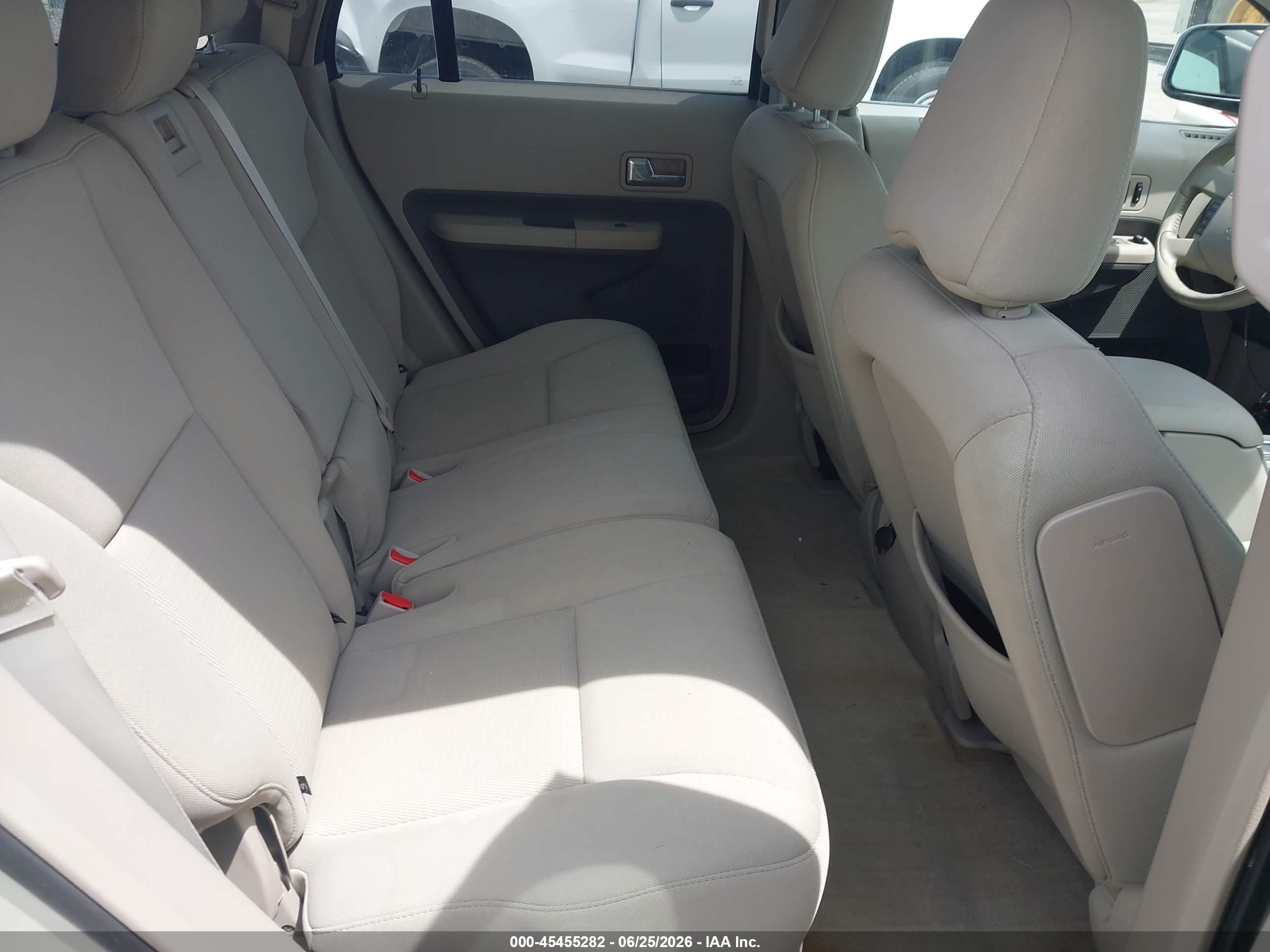 2007 Ford Edge Sel Beige vin: 2FMDK38CX7BB64940