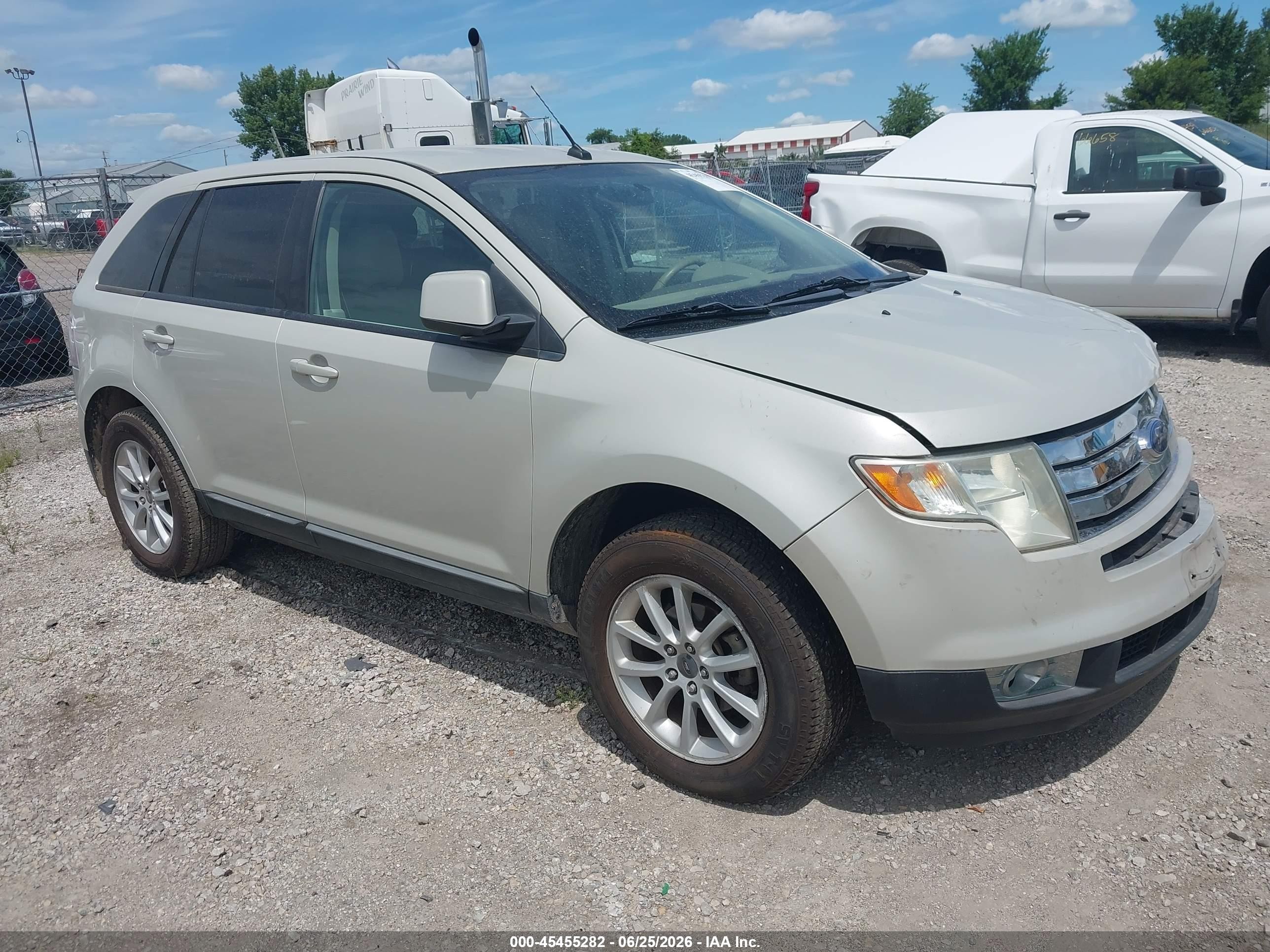 2007 Ford Edge Sel Beige vin: 2FMDK38CX7BB64940
