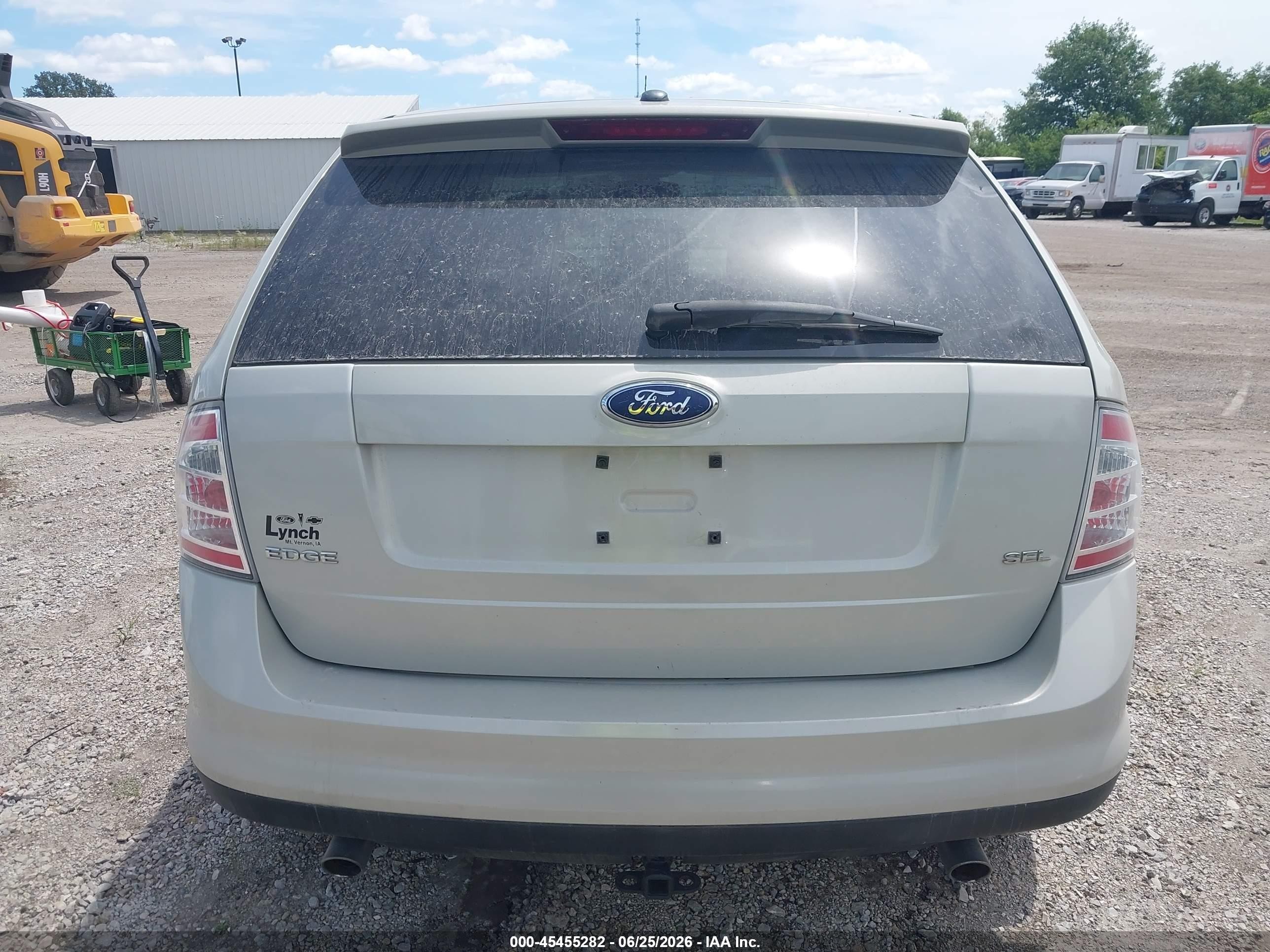 2007 Ford Edge Sel Beige vin: 2FMDK38CX7BB64940