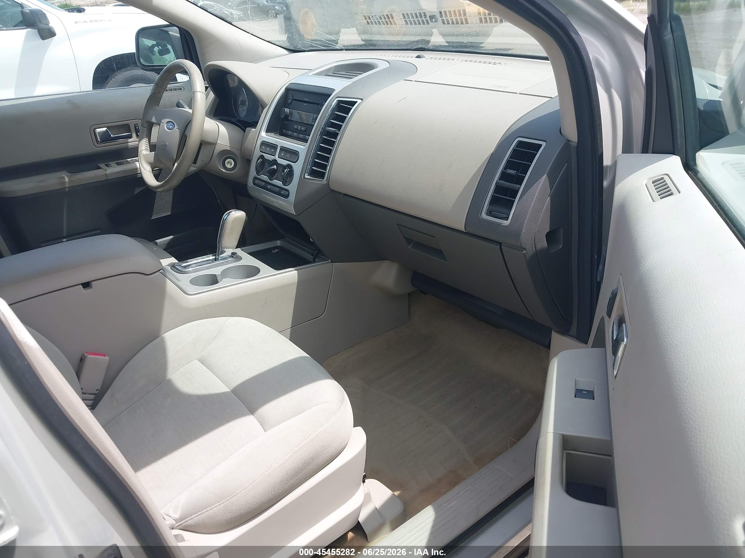 2007 Ford Edge Sel Beige vin: 2FMDK38CX7BB64940