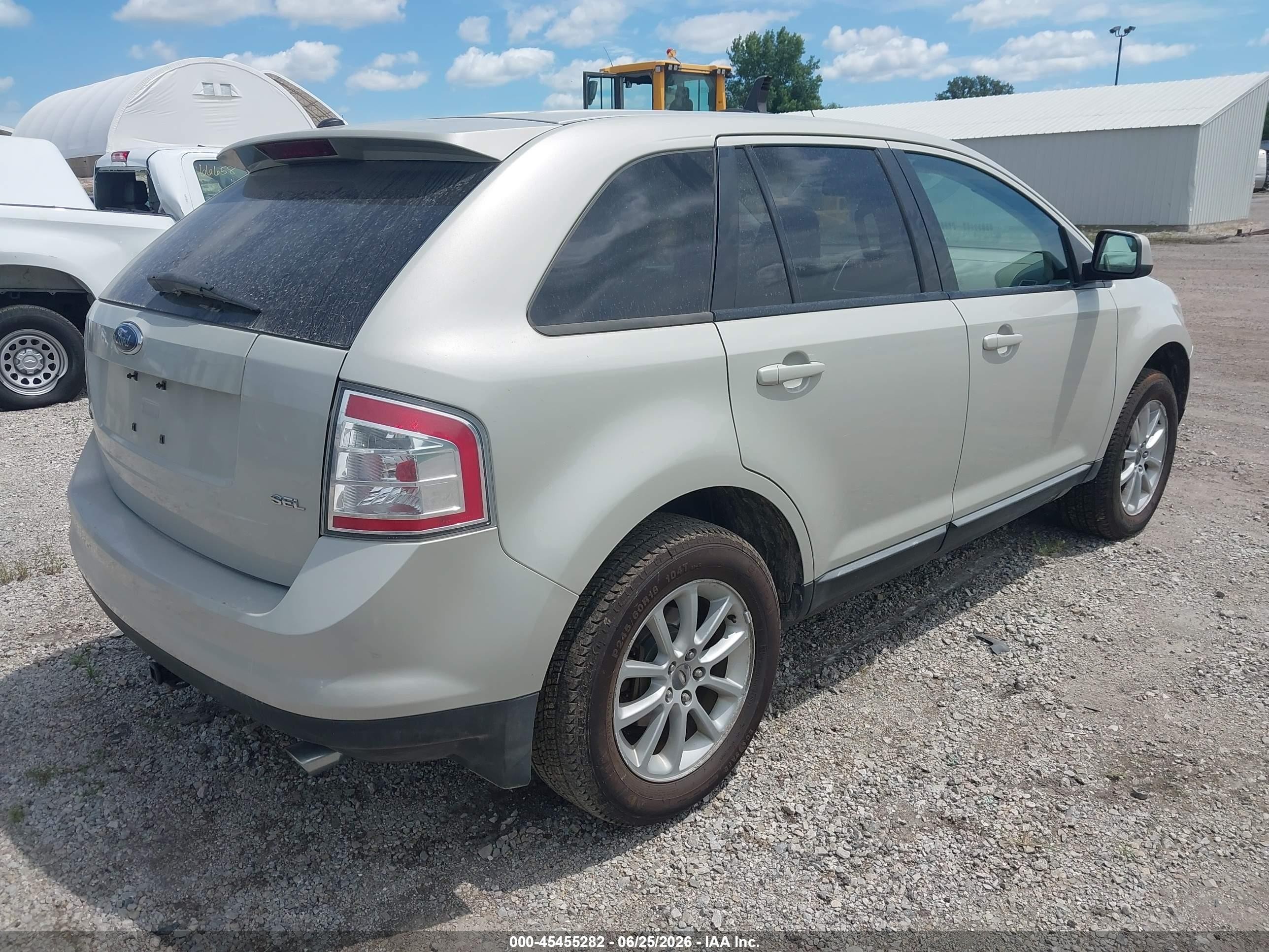 2007 Ford Edge Sel Beige vin: 2FMDK38CX7BB64940