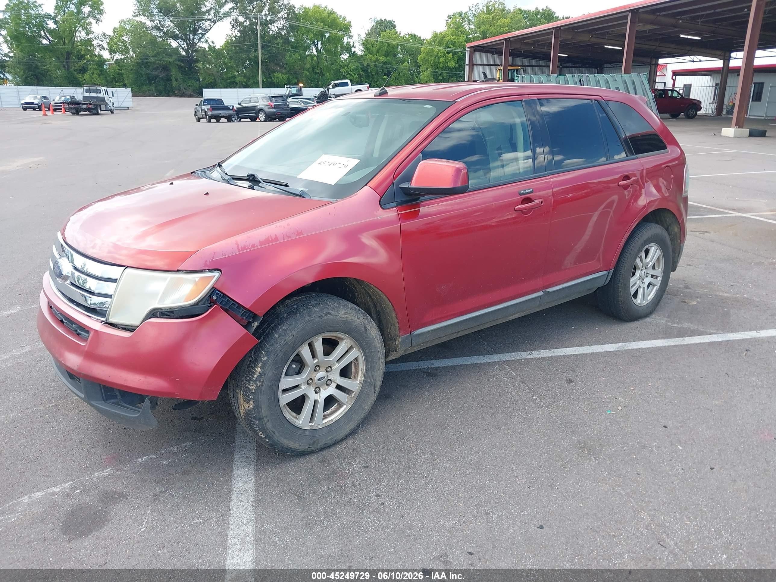 2008 Ford Edge Sel Red vin: 2FMDK38CX8BA09113