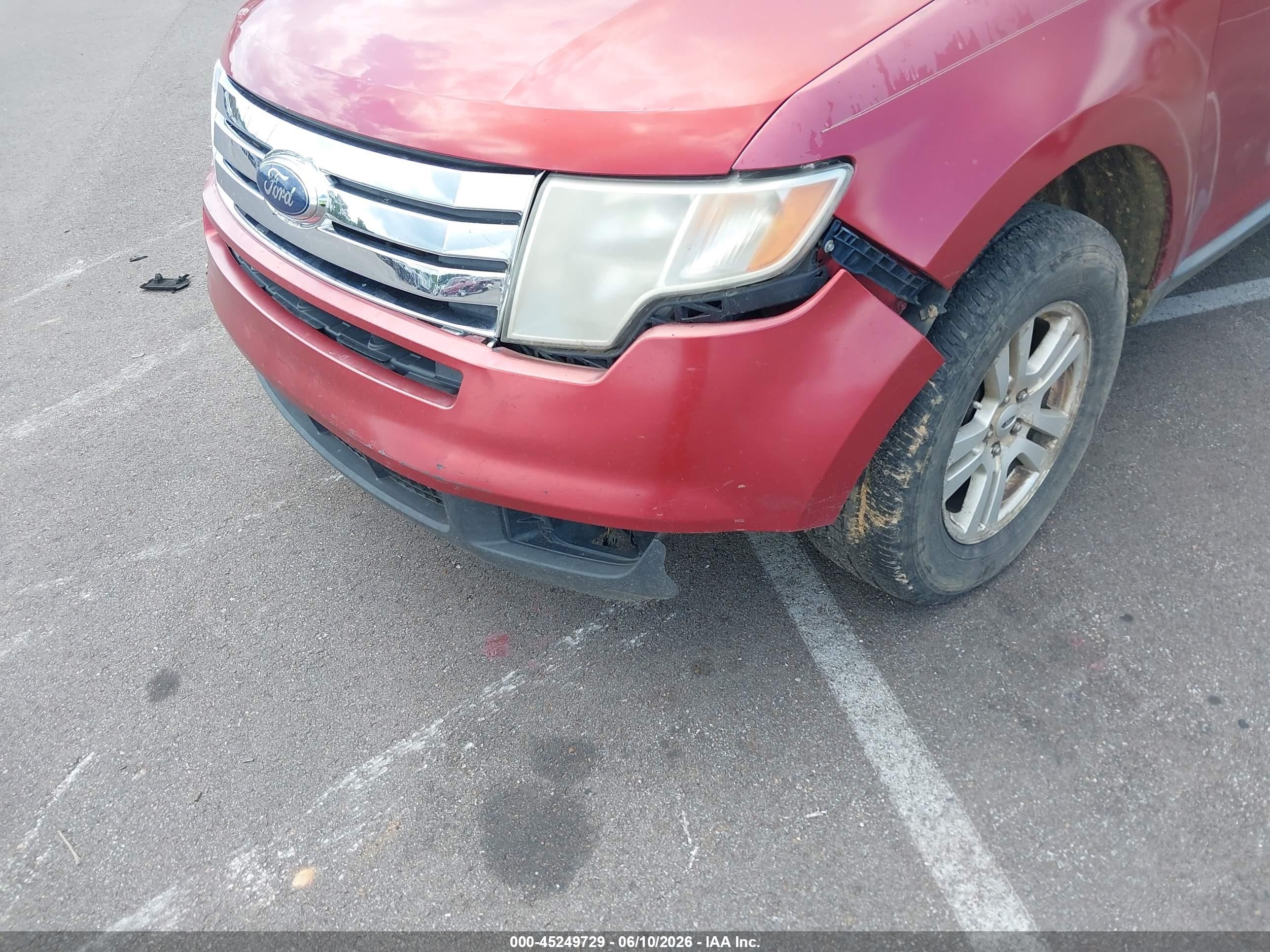 2008 Ford Edge Sel Red vin: 2FMDK38CX8BA09113