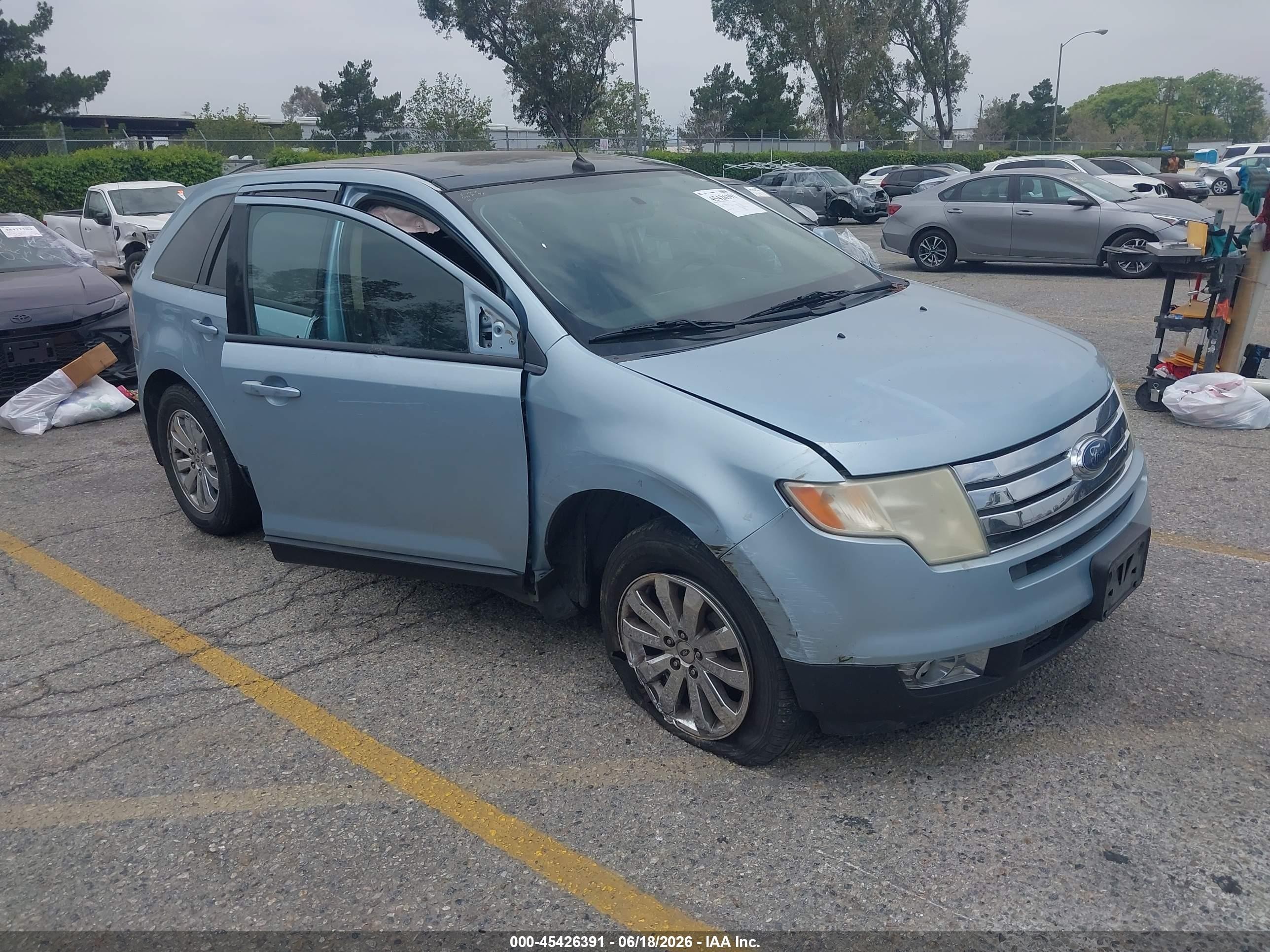 2008 Ford Edge Sel Blue vin: 2FMDK38CX8BA14683