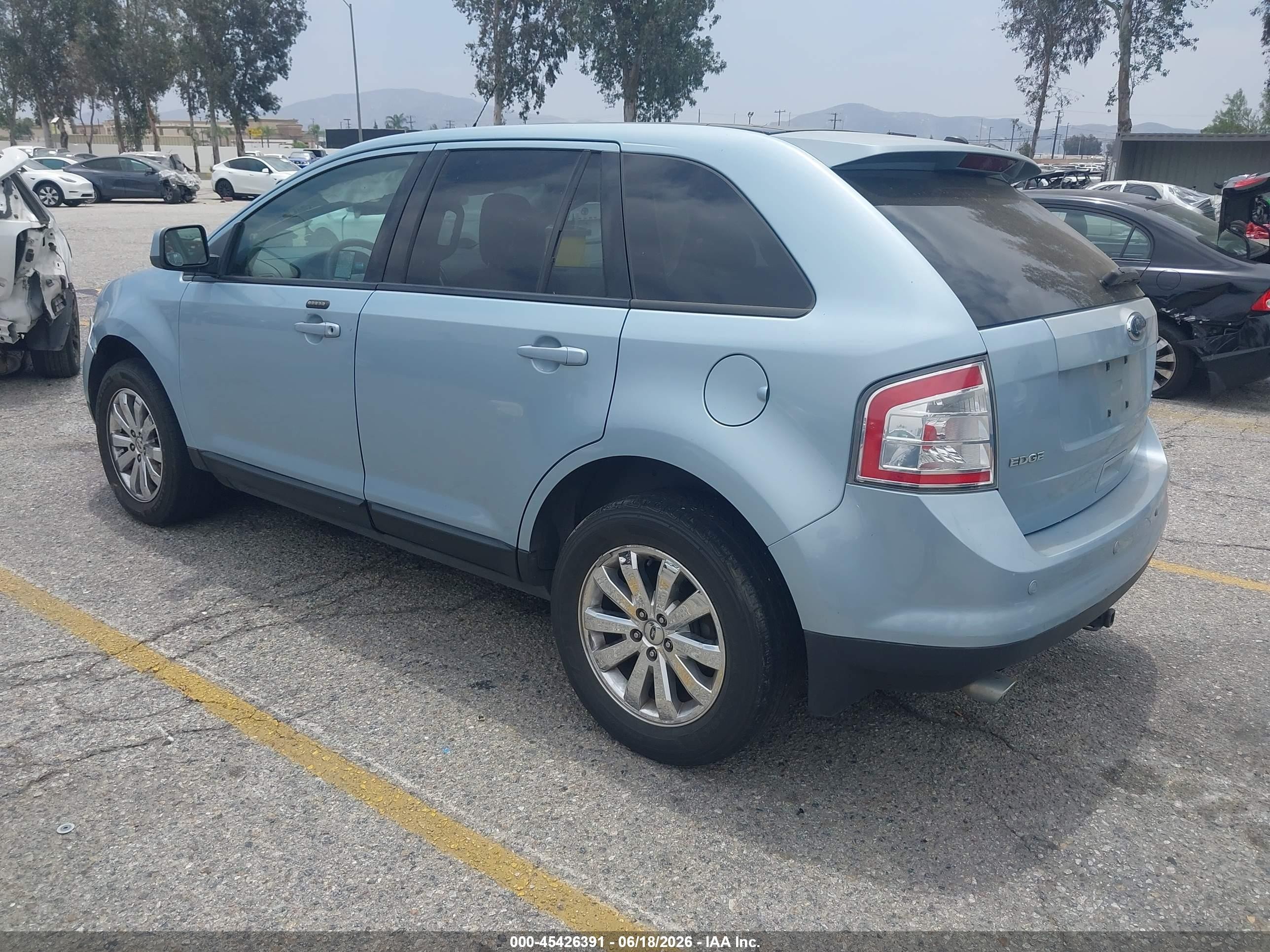 2008 Ford Edge Sel Blue vin: 2FMDK38CX8BA14683