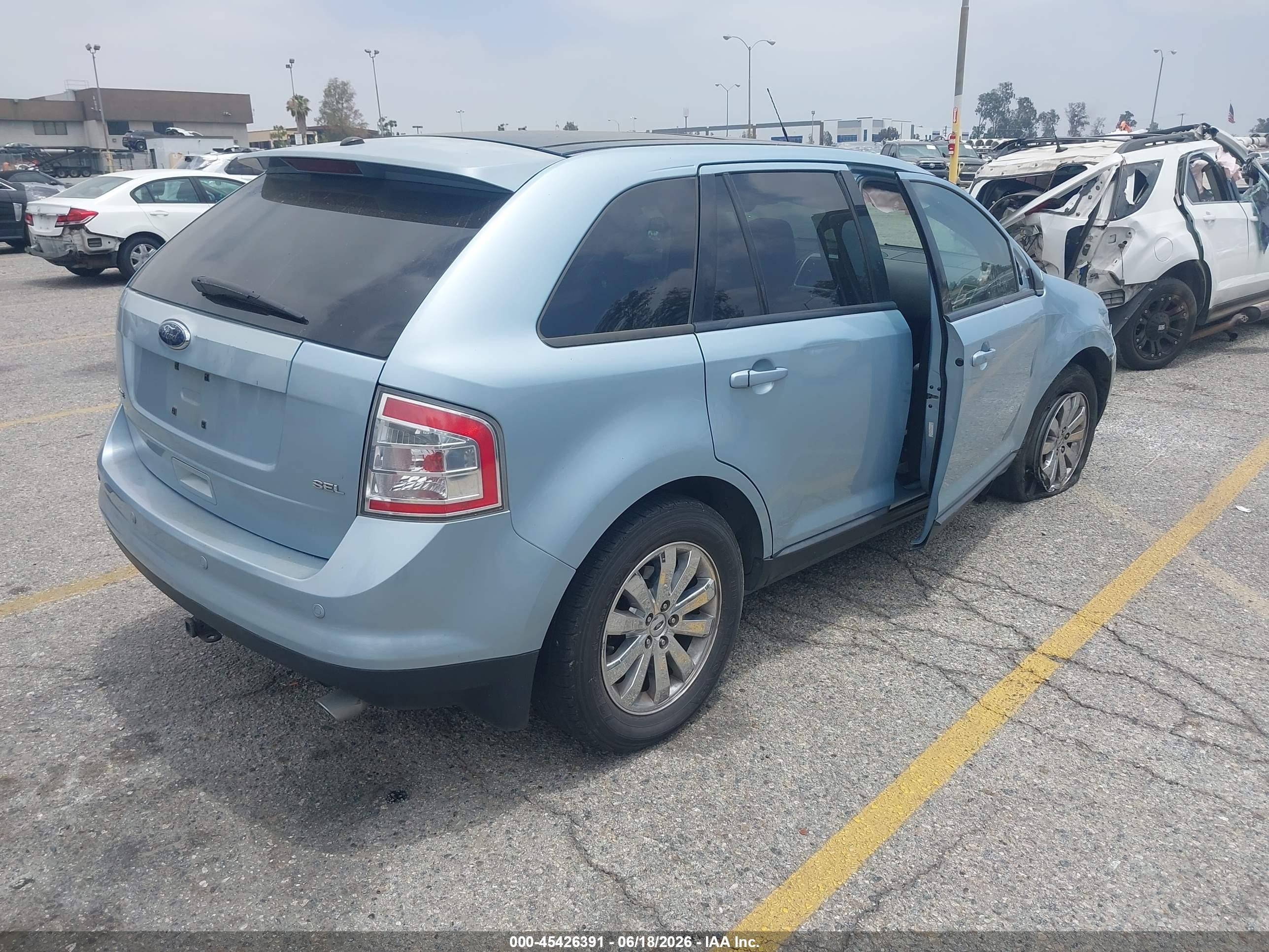 2008 Ford Edge Sel Blue vin: 2FMDK38CX8BA14683