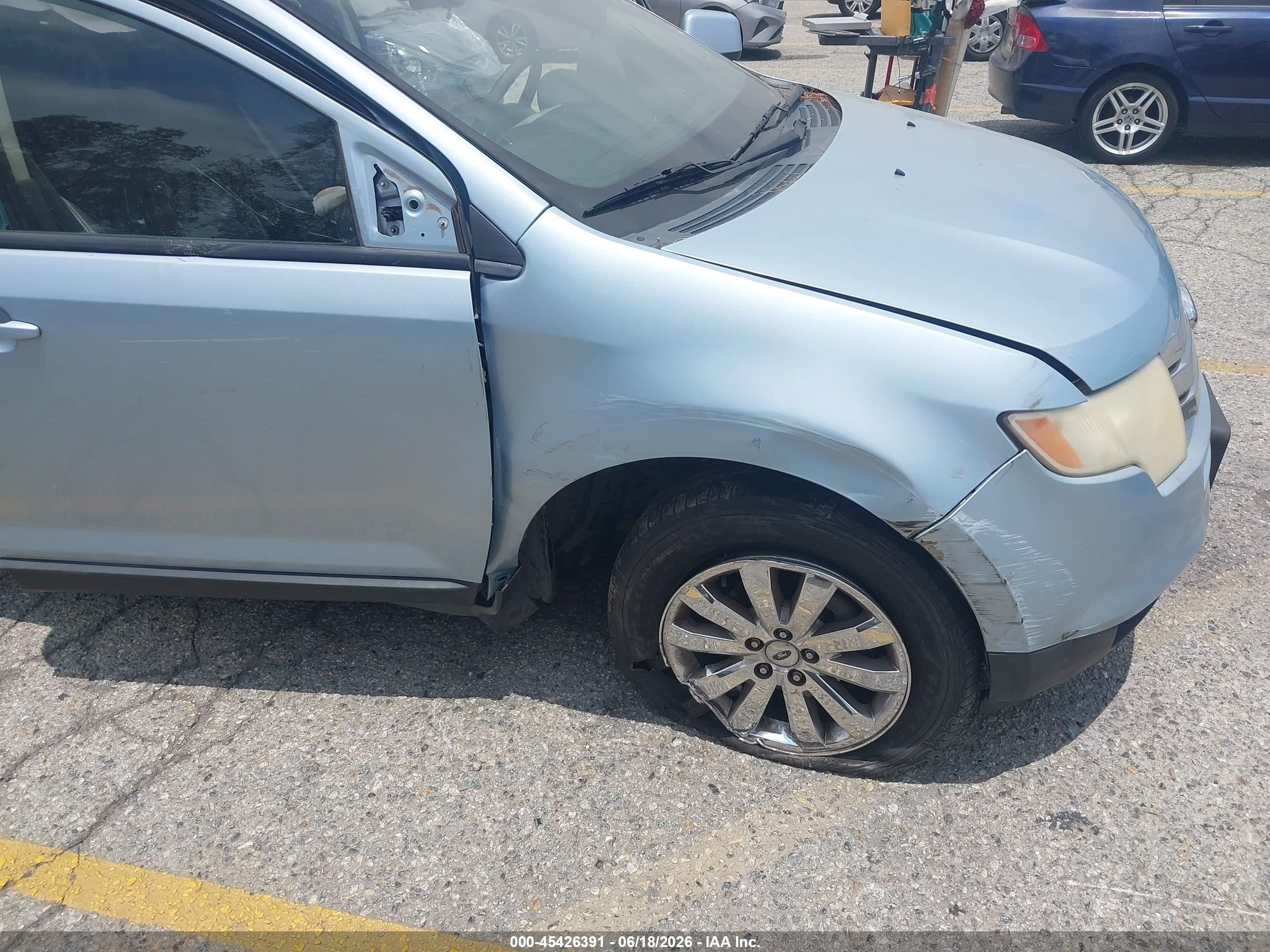 2008 Ford Edge Sel Blue vin: 2FMDK38CX8BA14683