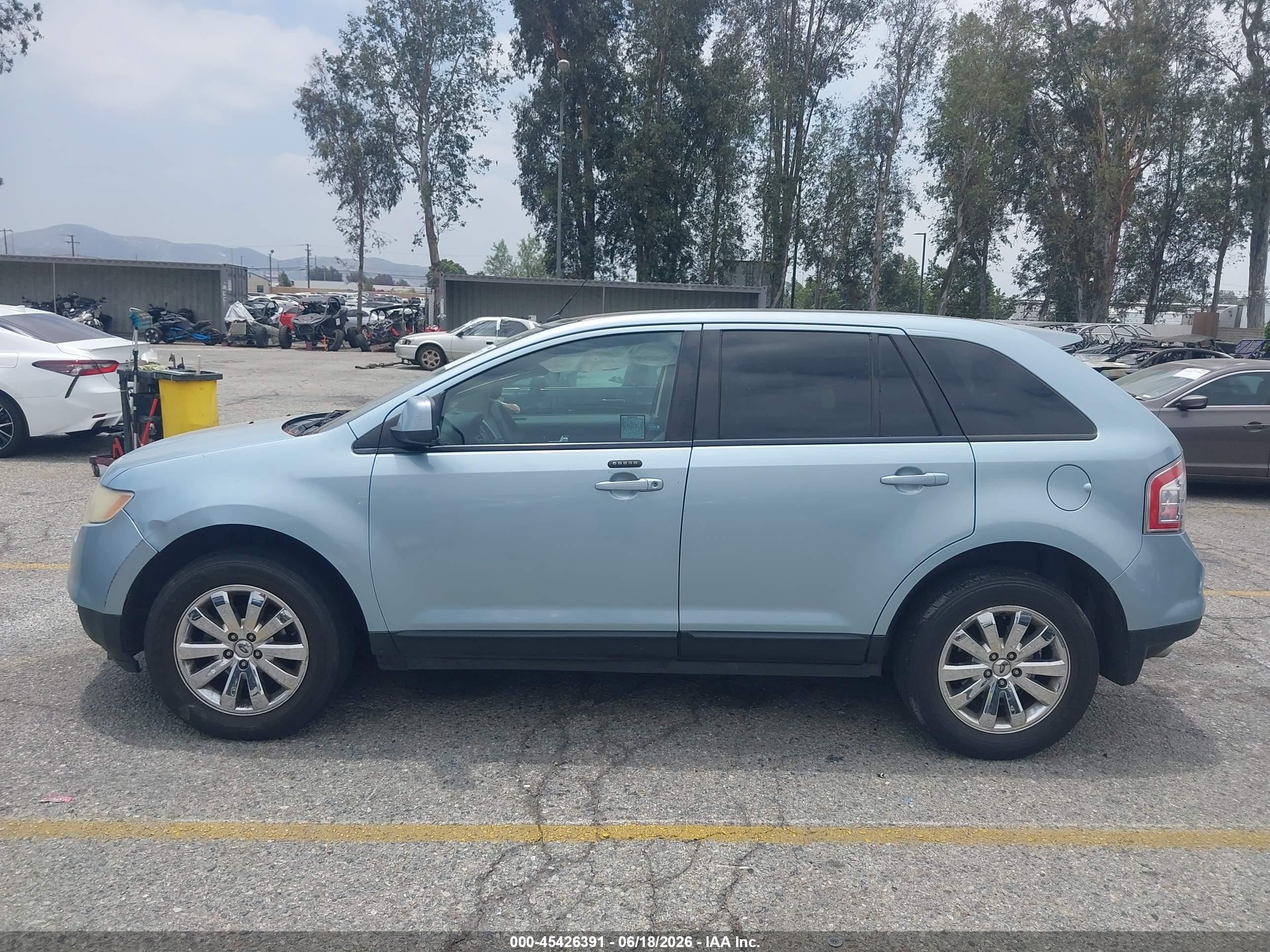 2008 Ford Edge Sel Blue vin: 2FMDK38CX8BA14683