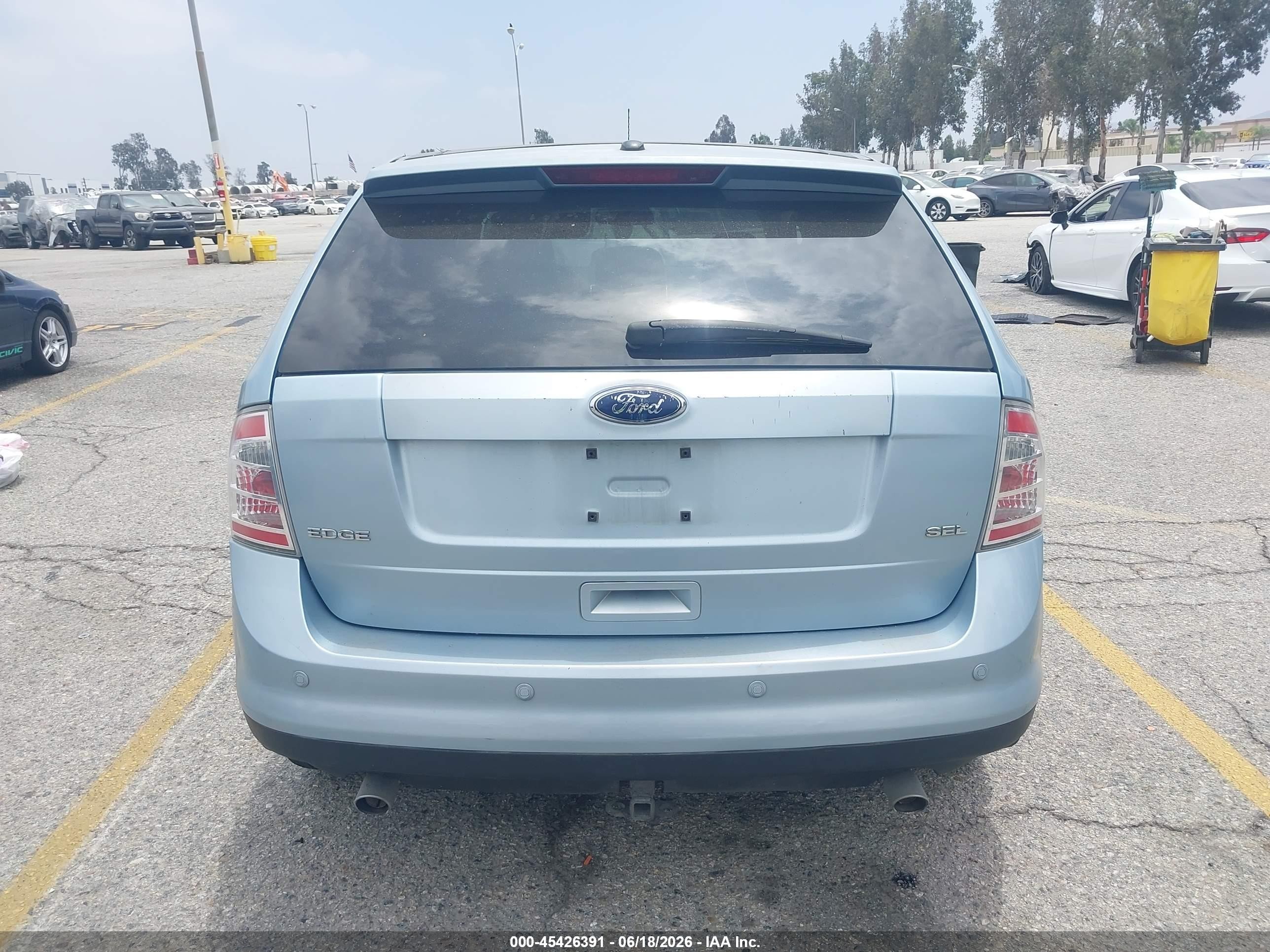 2008 Ford Edge Sel Blue vin: 2FMDK38CX8BA14683