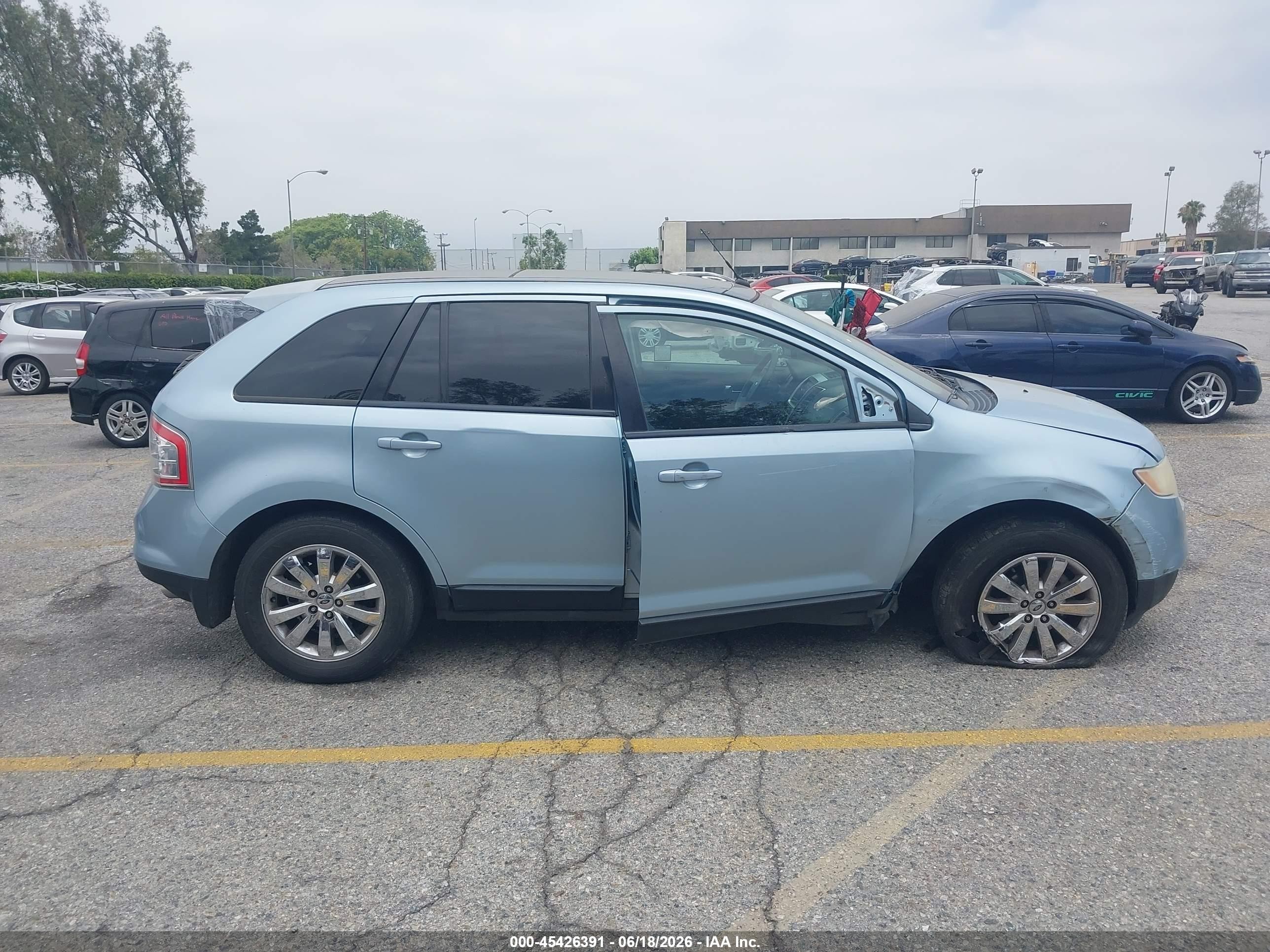 2008 Ford Edge Sel Blue vin: 2FMDK38CX8BA14683