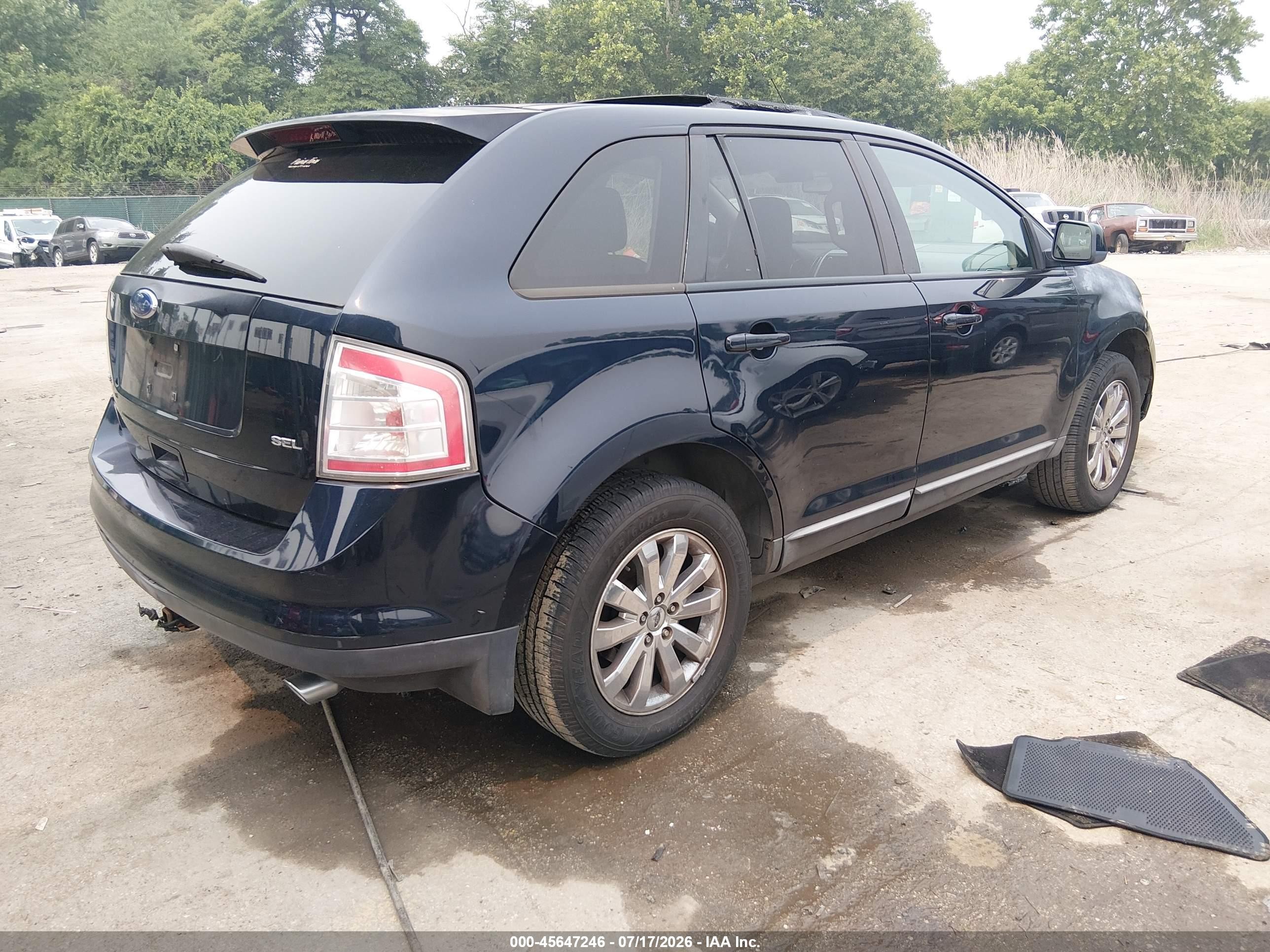 2008 Ford Edge Sel Blue vin: 2FMDK38CX8BA61552