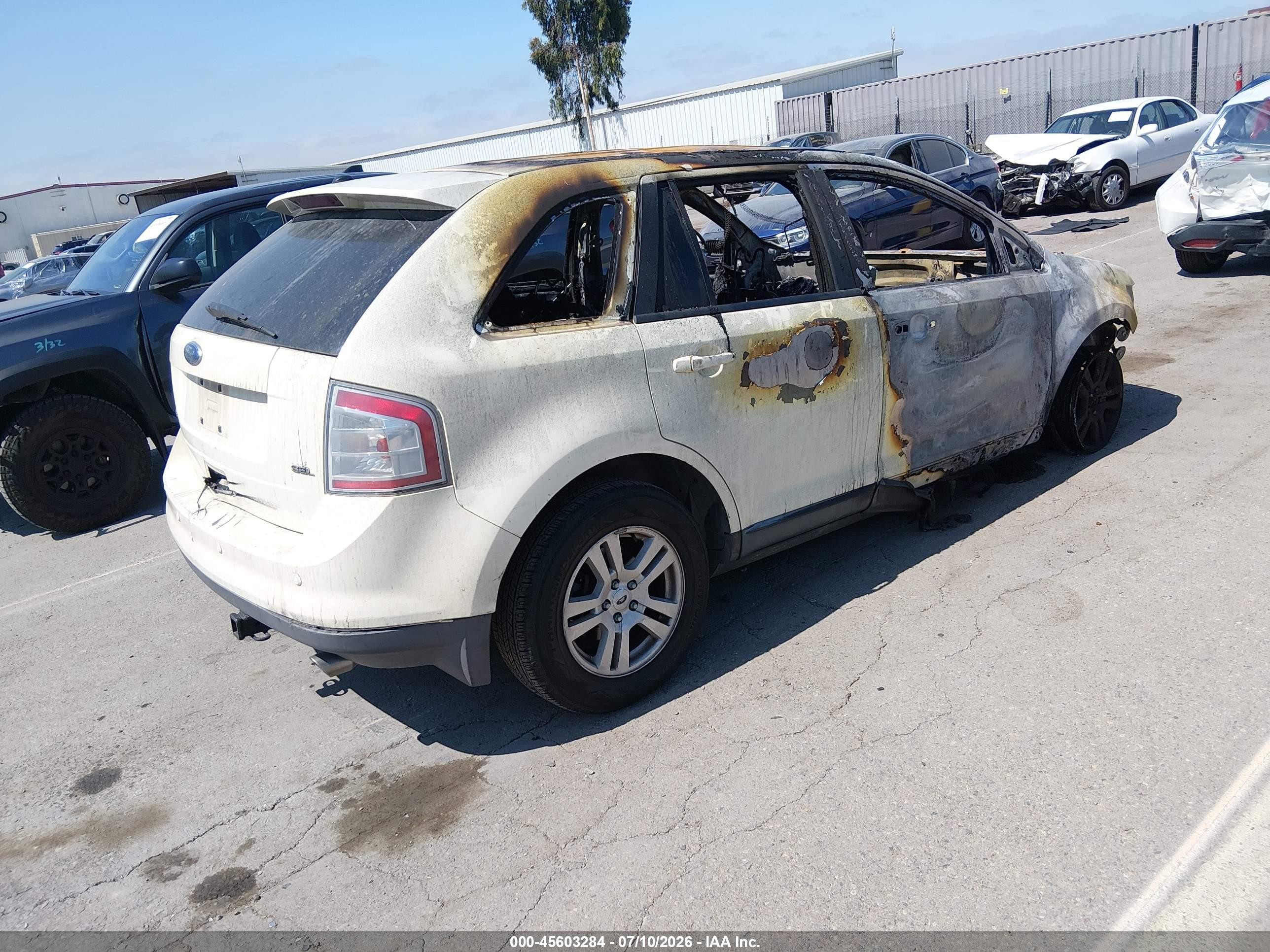 2008 Ford Edge Sel White vin: 2FMDK38CX8BA71532