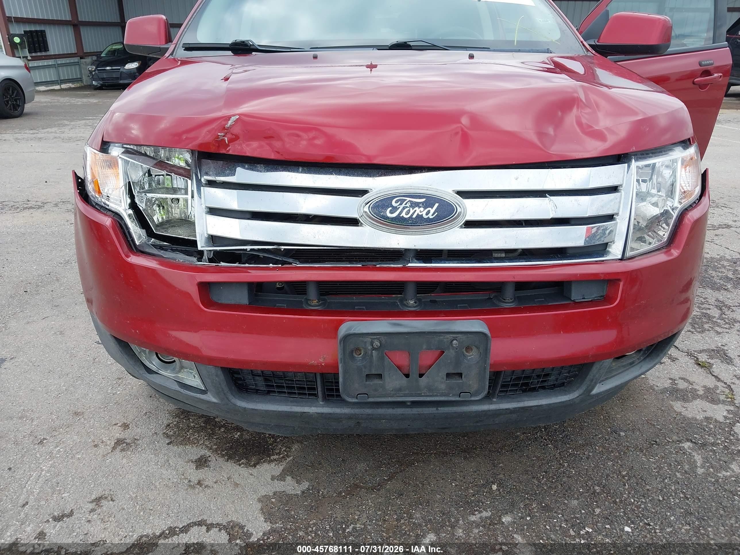 2008 Ford Edge Sel Red vin: 2FMDK38CX8BA99895
