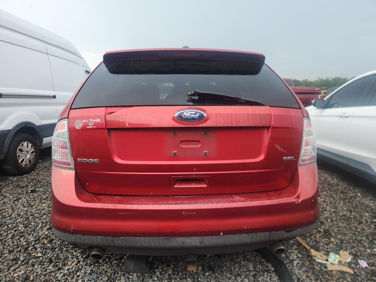 2008 Ford Edge Sel Red vin: 2FMDK38CX8BB45046