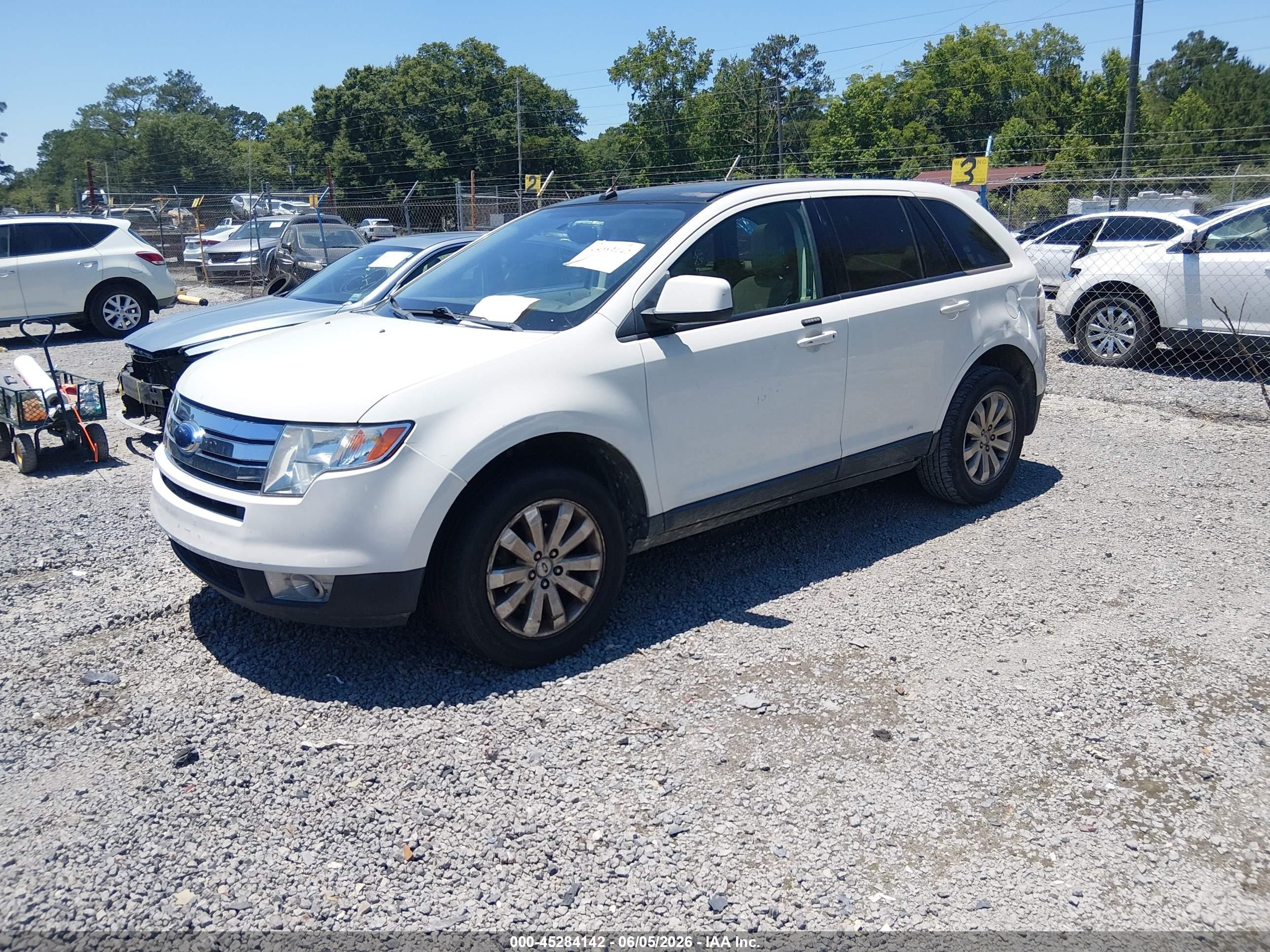 2009 Ford Edge Sel Белый vin: 2FMDK38CX9BA53162