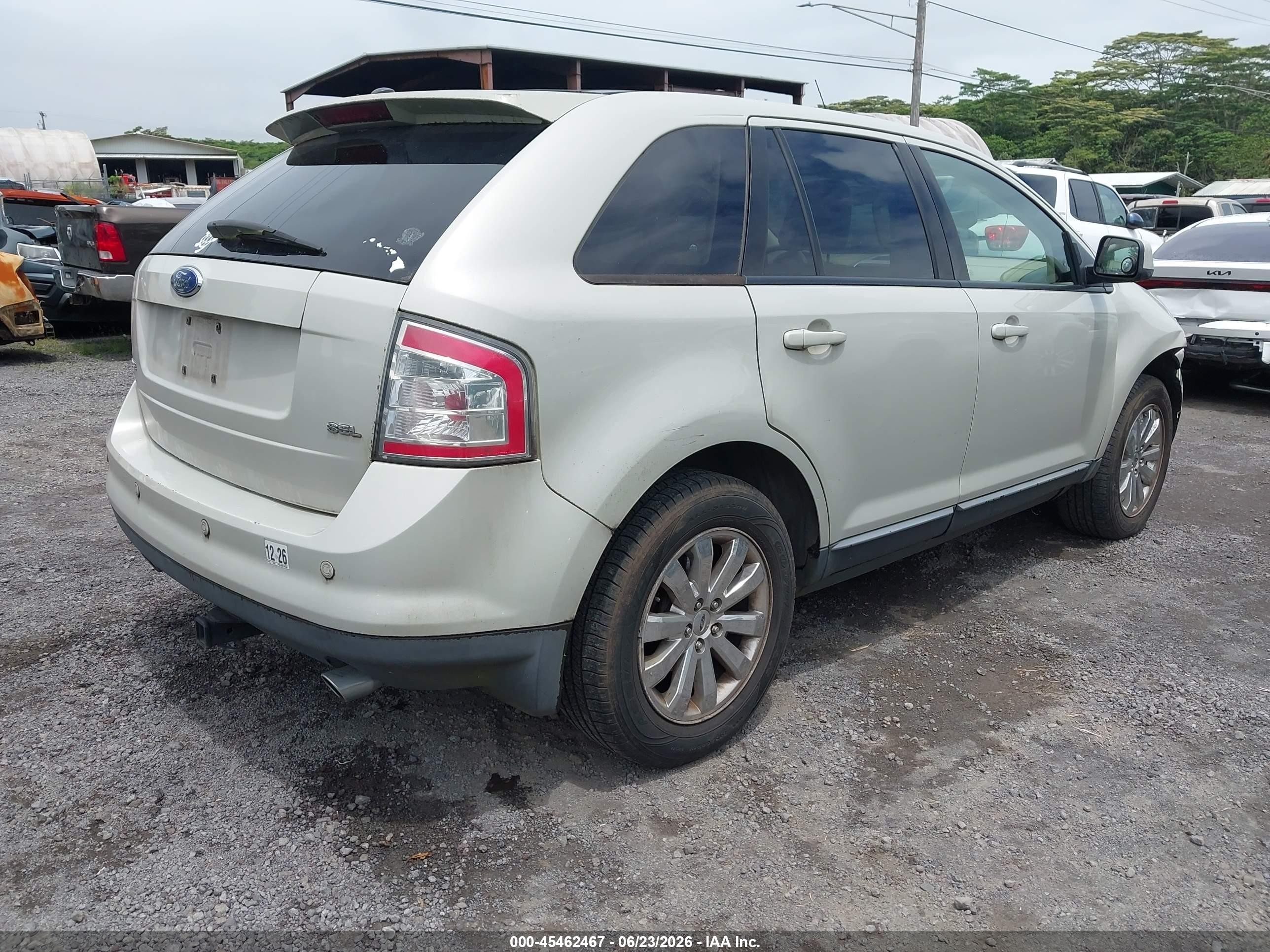 2007 Ford Edge Sel Plus White vin: 2FMDK39C07BB44405