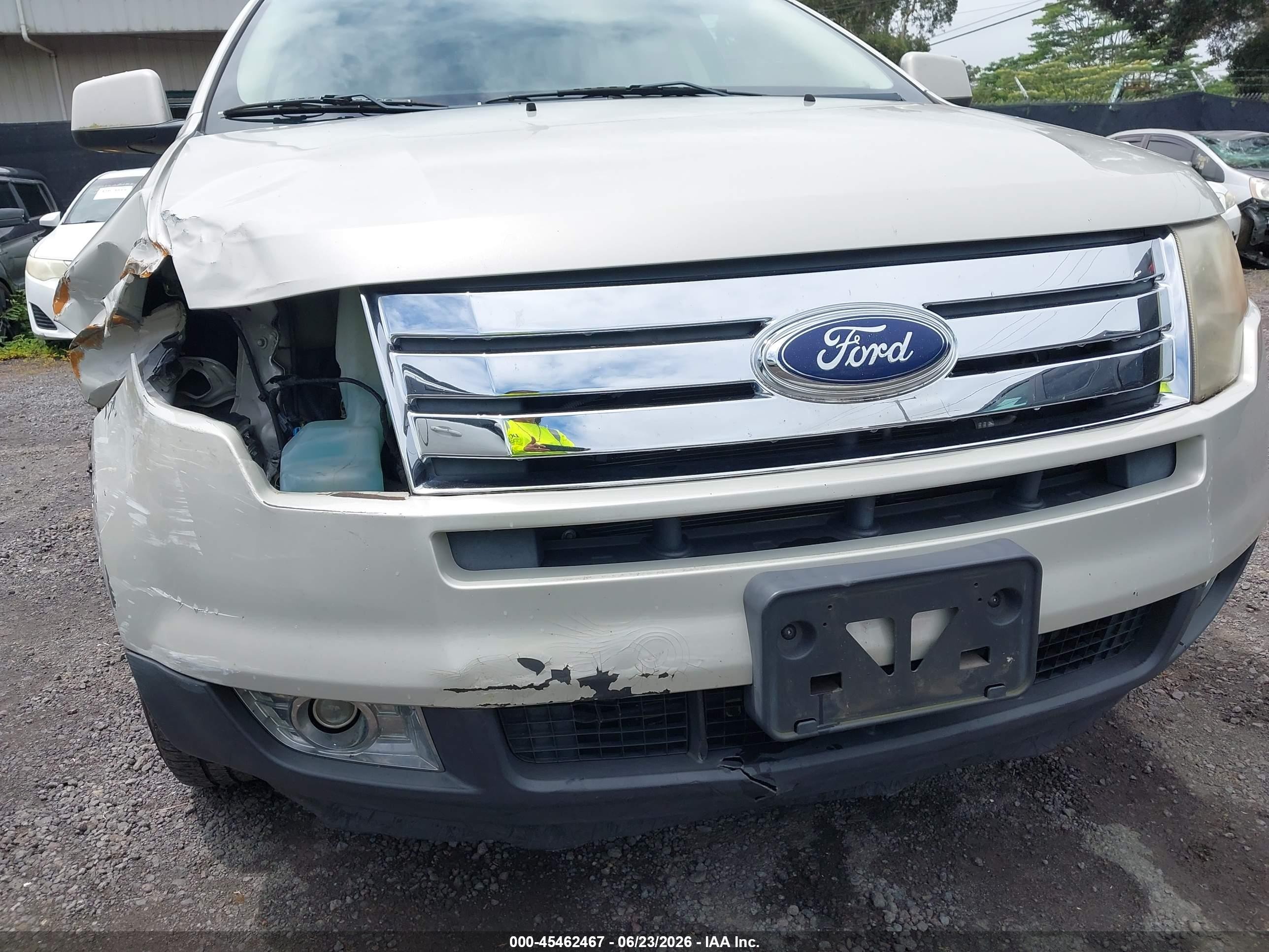 2007 Ford Edge Sel Plus White vin: 2FMDK39C07BB44405