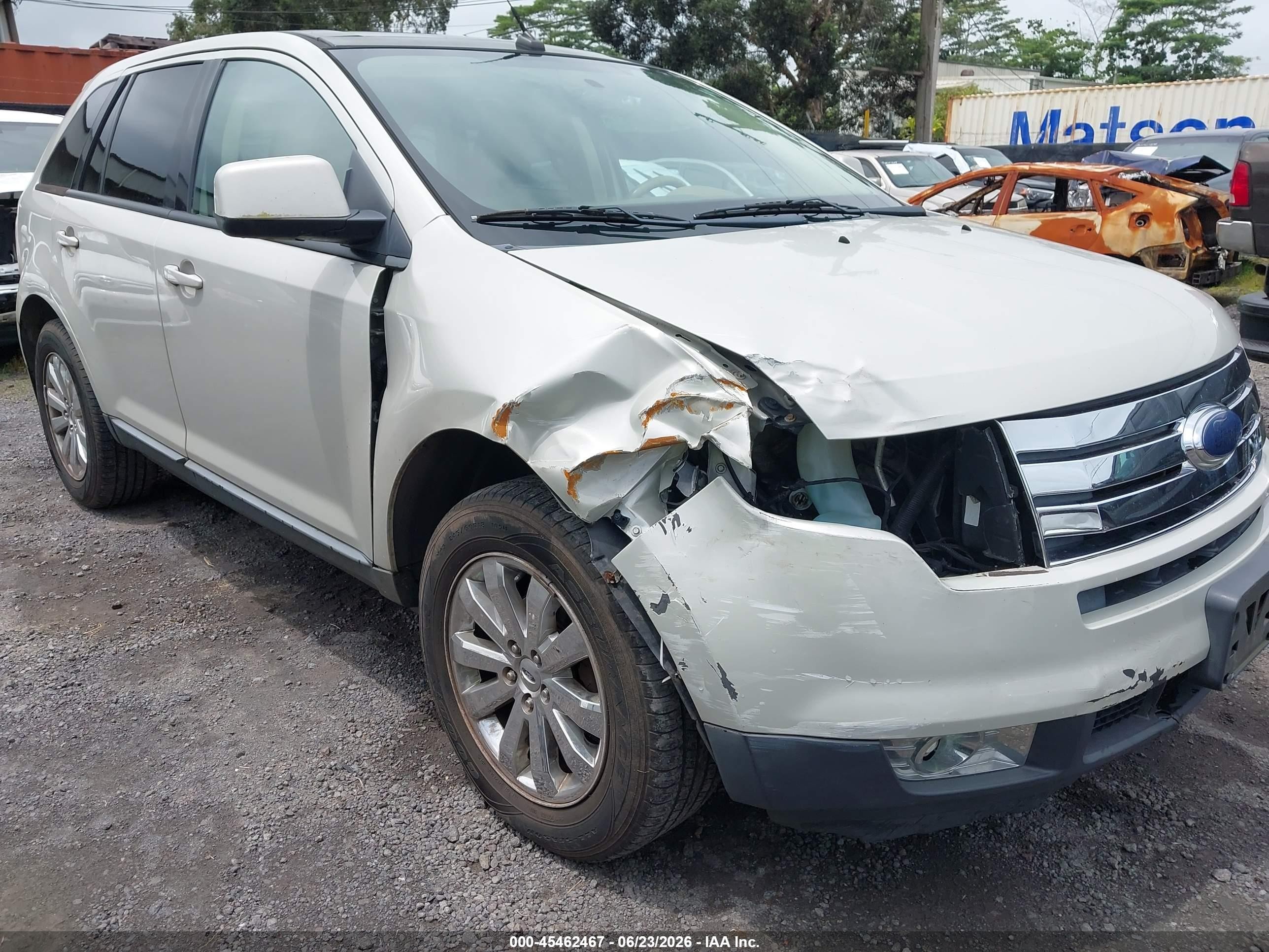 2007 Ford Edge Sel Plus White vin: 2FMDK39C07BB44405
