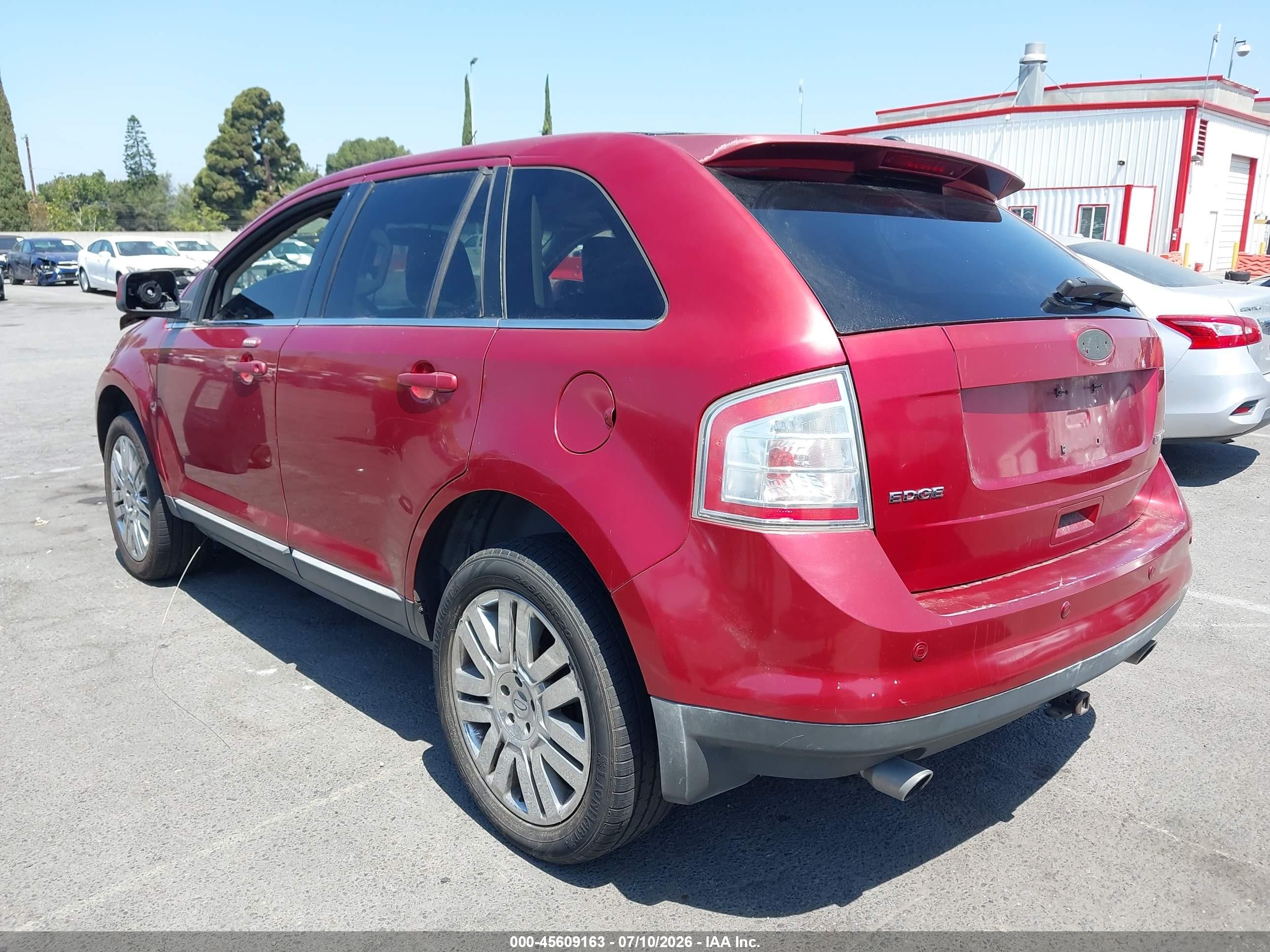 2008 Ford Edge Limited Red vin: 2FMDK39C08BA75801