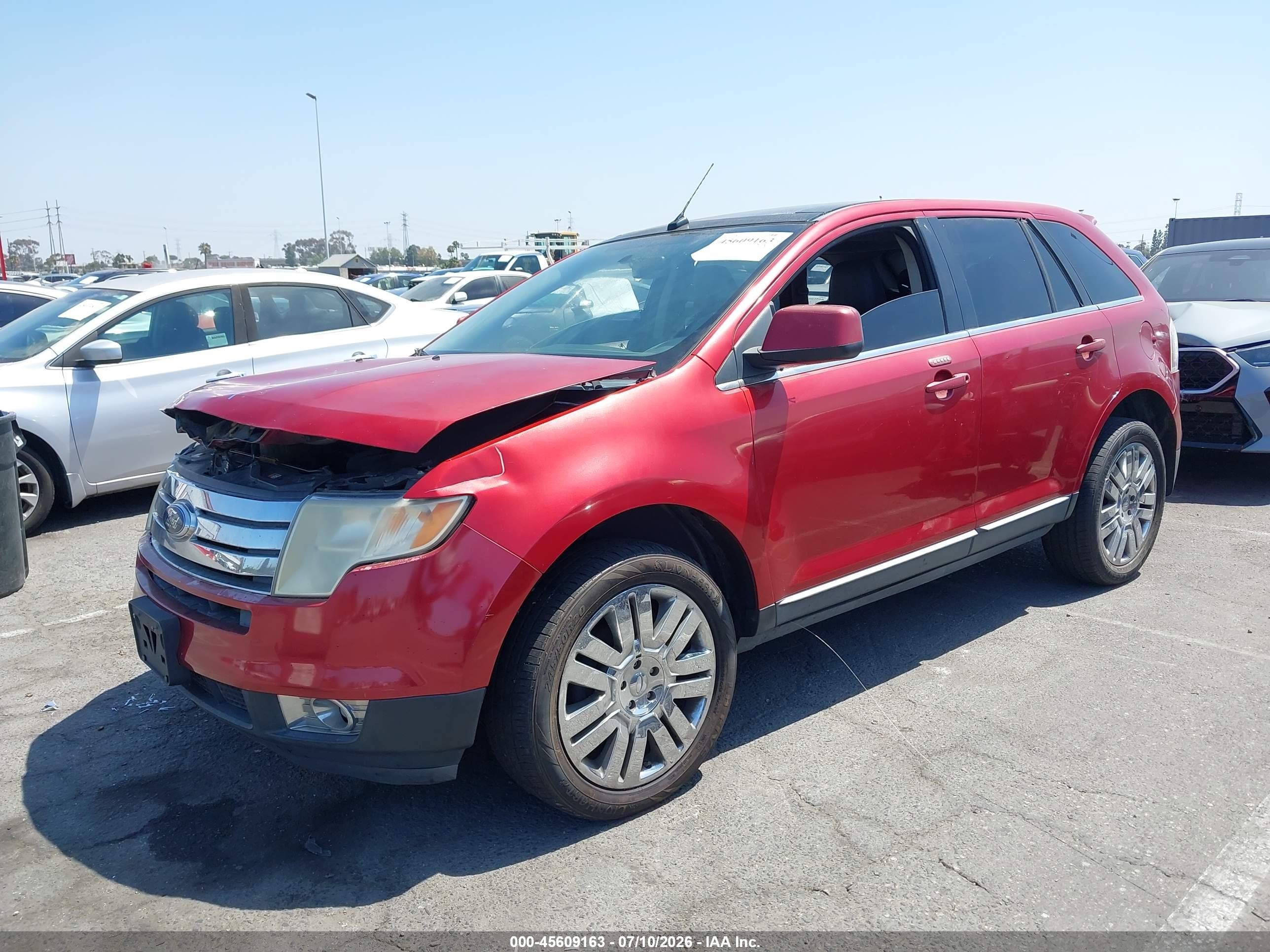 2008 Ford Edge Limited Red vin: 2FMDK39C08BA75801