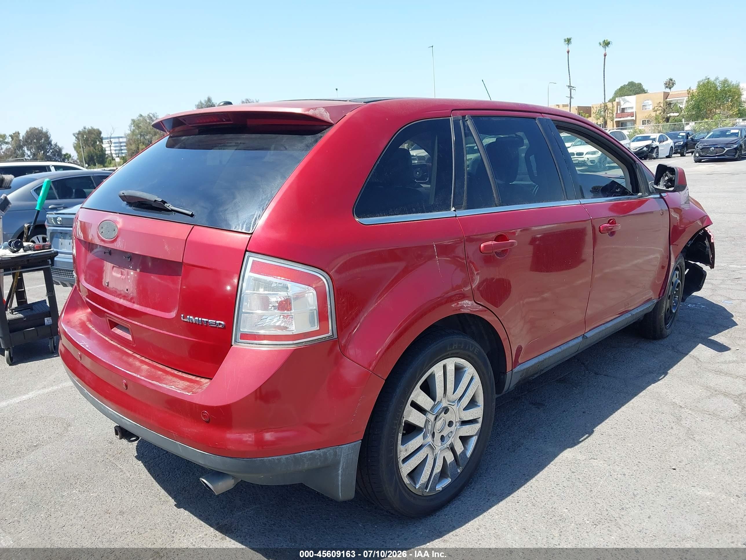 2008 Ford Edge Limited Red vin: 2FMDK39C08BA75801