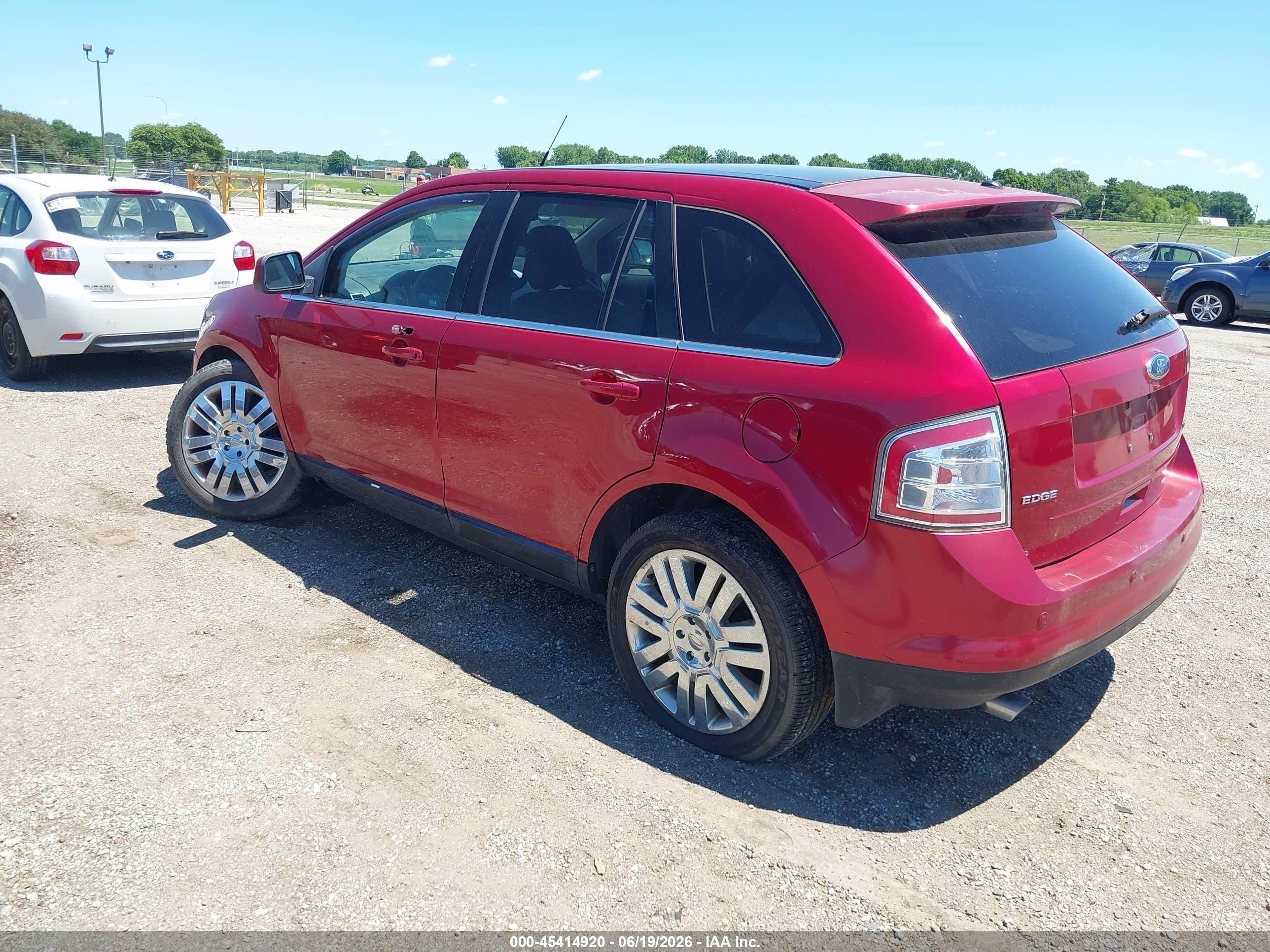 2008 Ford Edge Limited Red vin: 2FMDK39C08BB20364