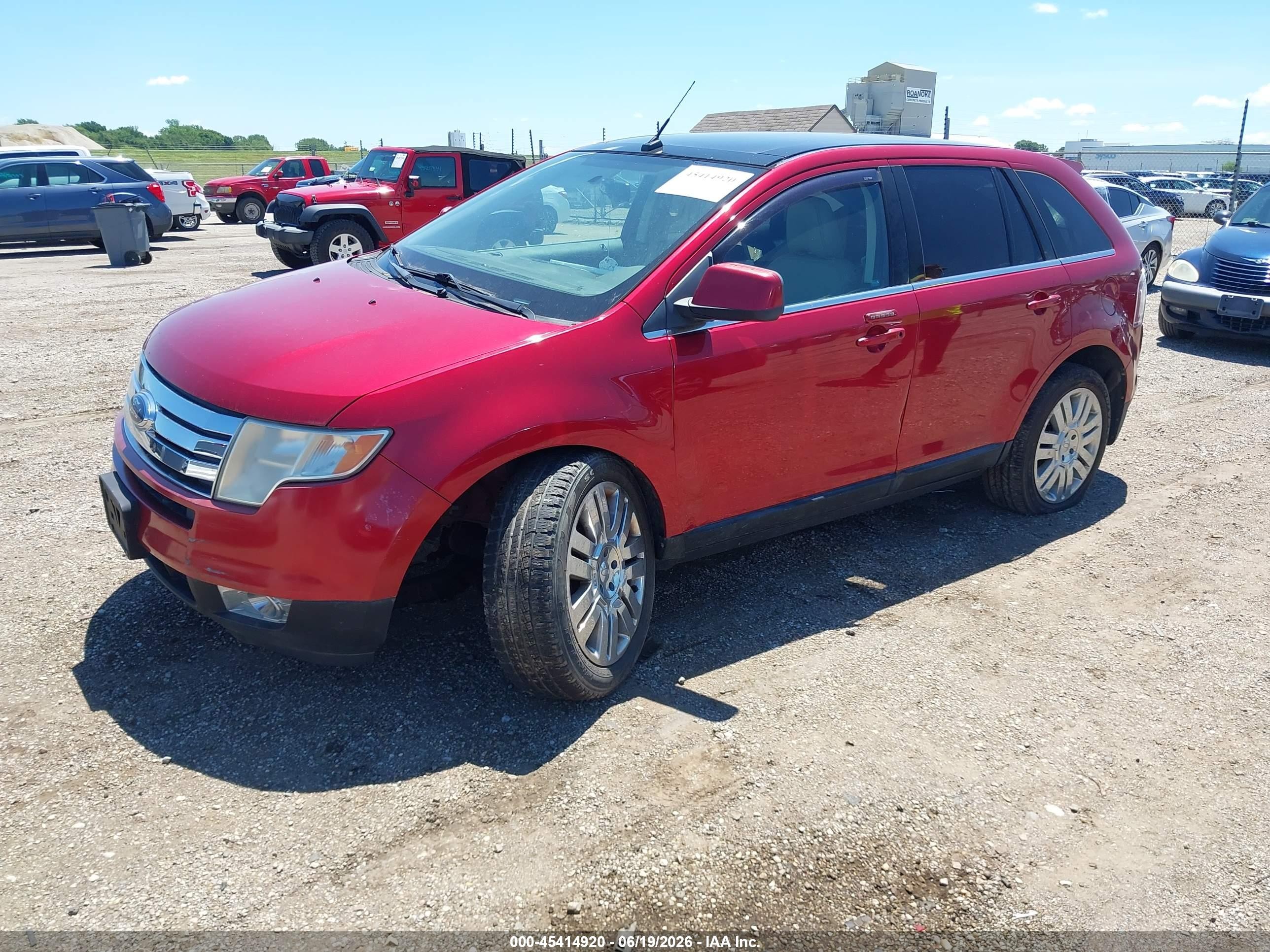 2008 Ford Edge Limited Red vin: 2FMDK39C08BB20364