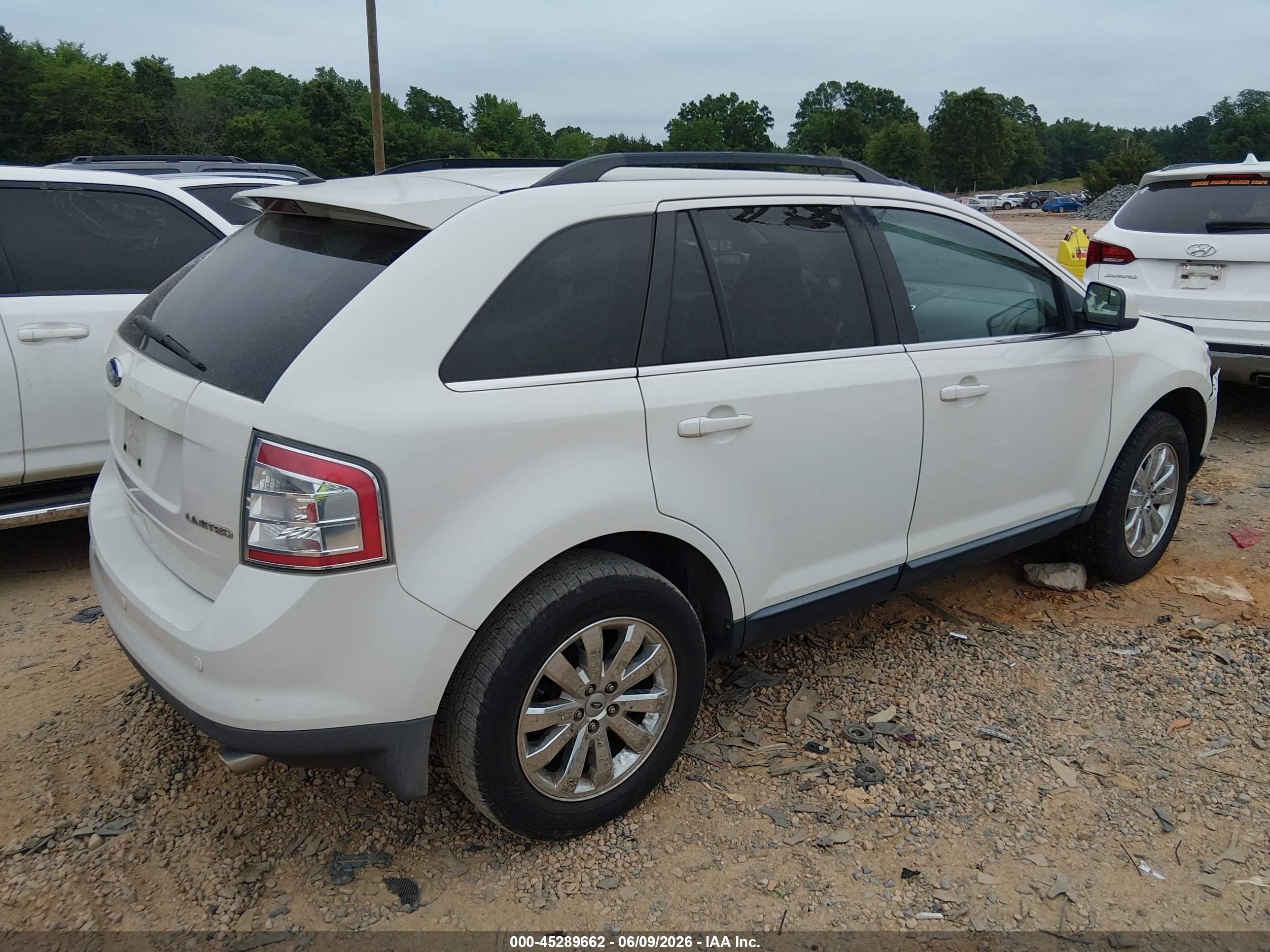 2009 Ford Edge Limited White vin: 2FMDK39C09BA49913