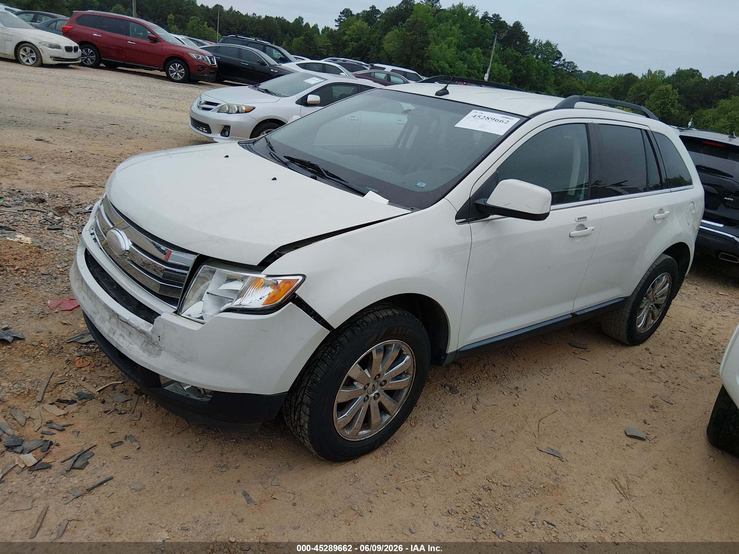 2009 Ford Edge Limited White vin: 2FMDK39C09BA49913