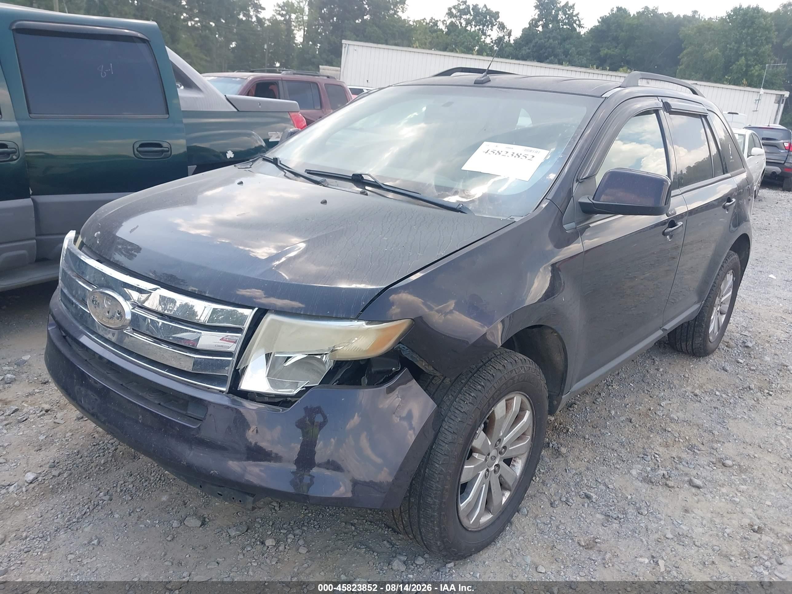 2007 Ford Edge Sel Plus Black vin: 2FMDK39C17BA21342