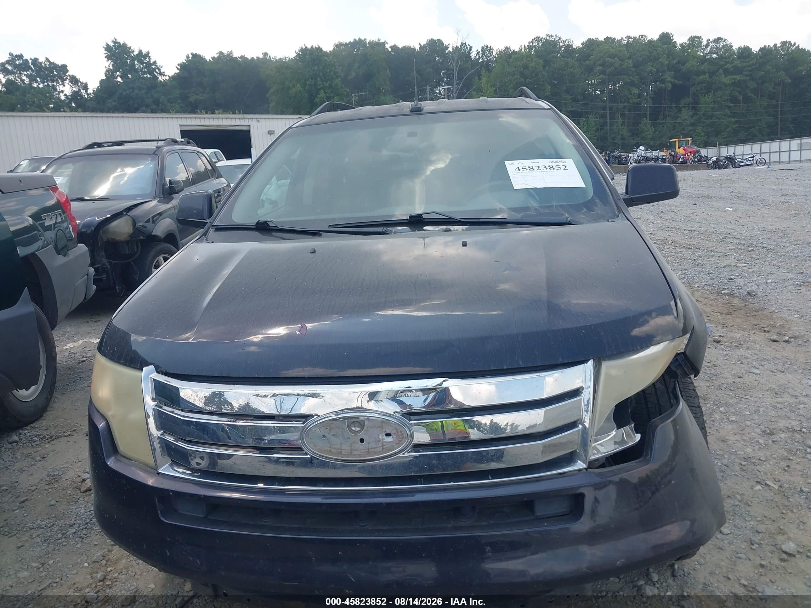 2007 Ford Edge Sel Plus Black vin: 2FMDK39C17BA21342